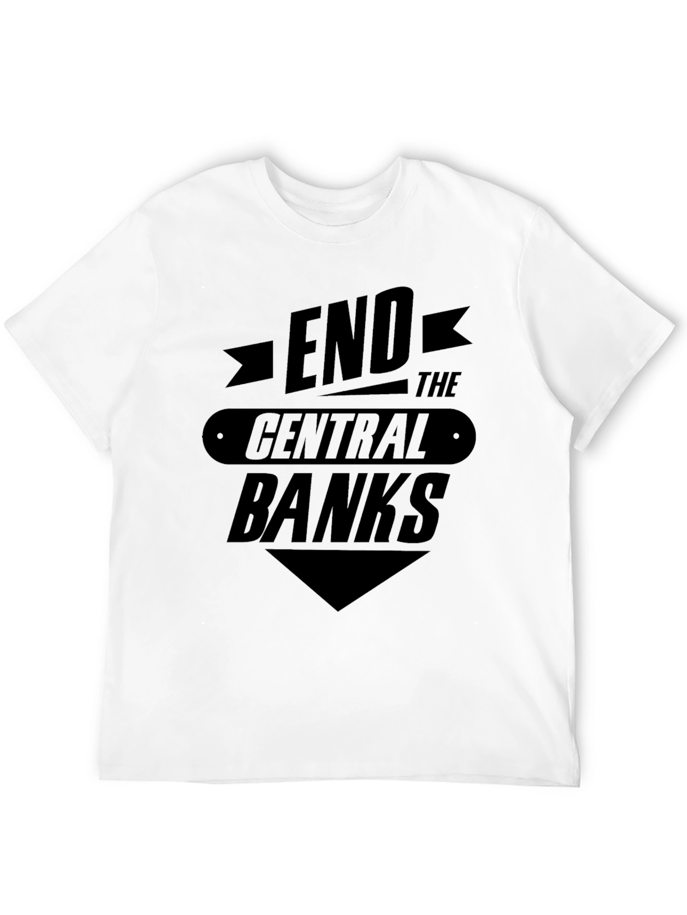 Black End the Central Banks Graphic Tee - Black view 12