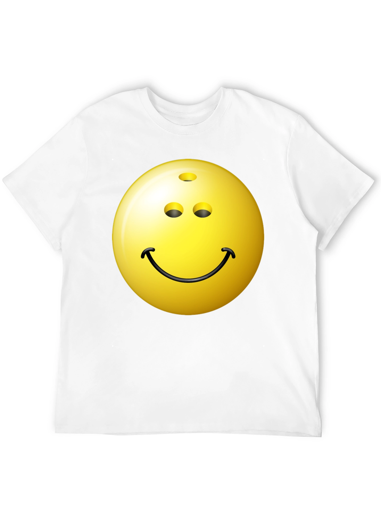 Black Bowling Ball Smiley Face Black T-Shirt view 12