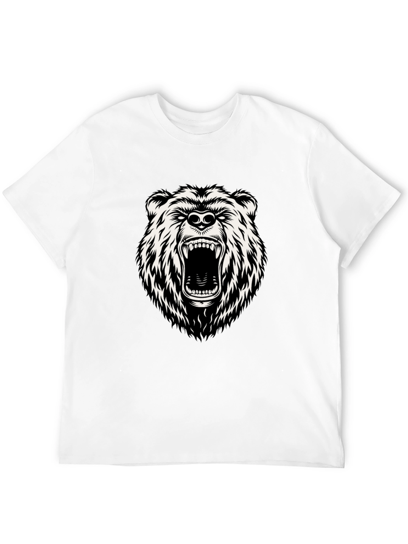 Black Men's Black Bear Graphic T-Shirt view 12