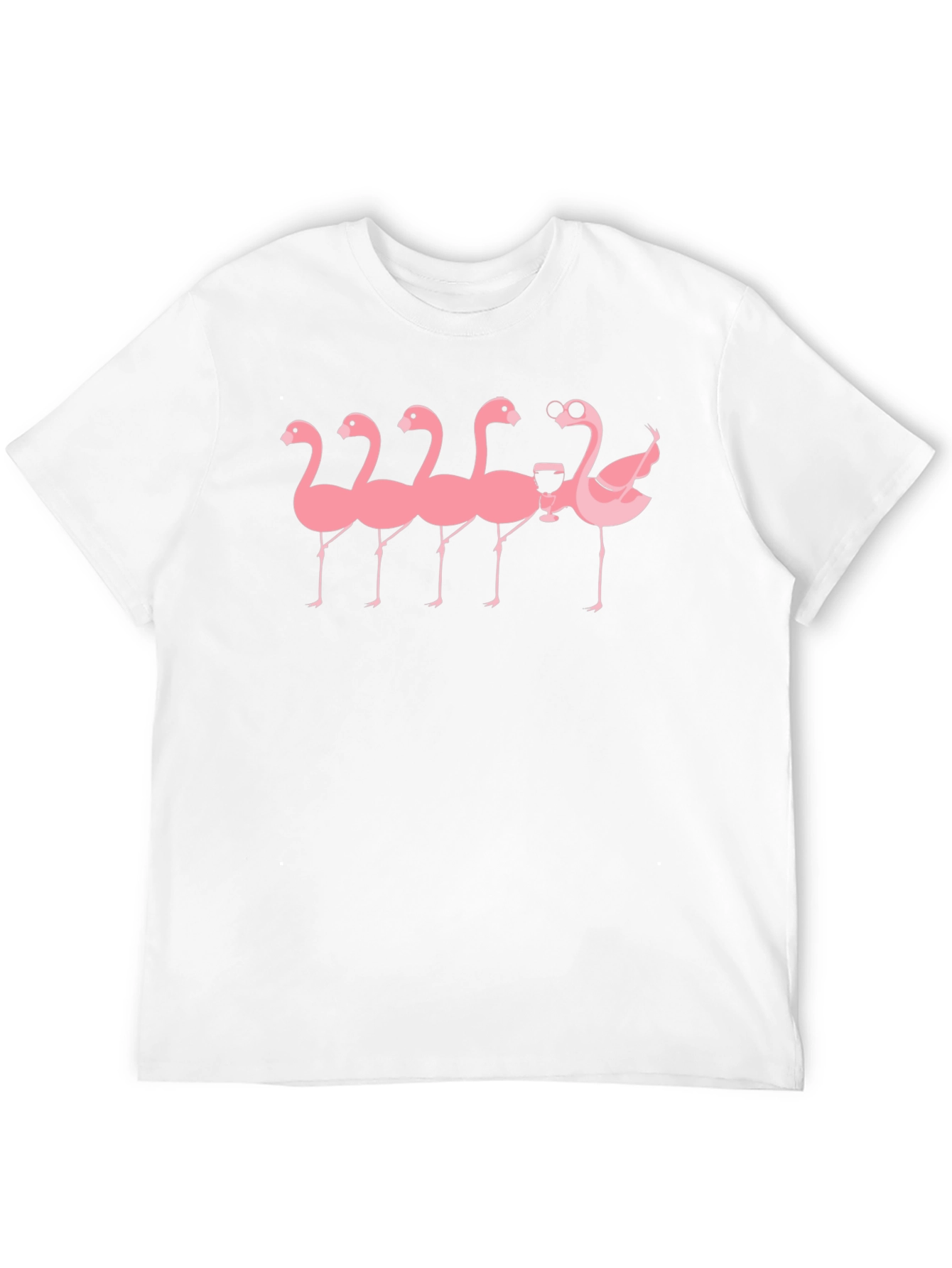 Black Black T-Shirt with Flamingo Graphic view 12