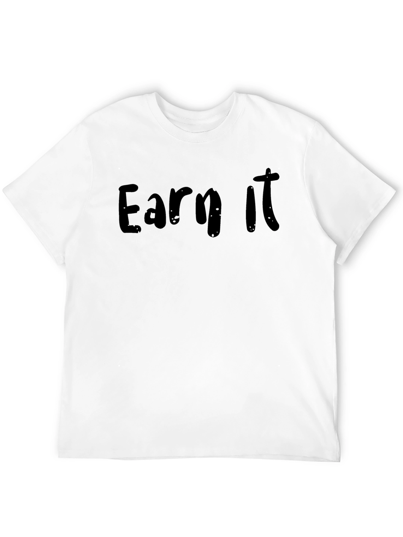 Black Earn It Black Cotton T-Shirt view 12