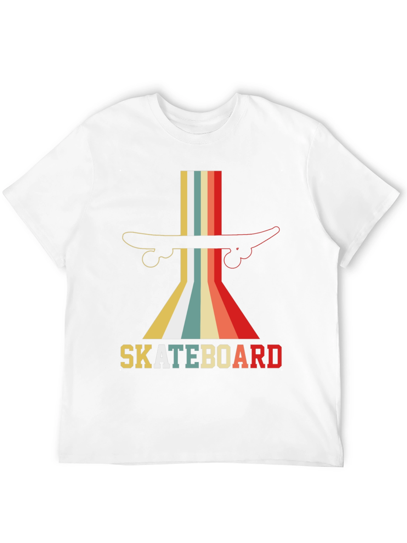 Black Retro Skateboard Graphic Tee - Vintage Style Shirt view 12