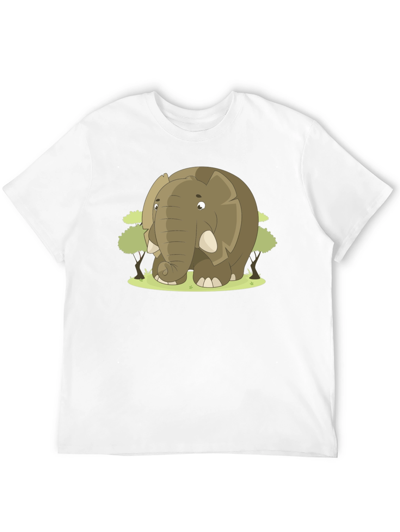 Black Elephant Cartoon Graphic T-Shirt view 12