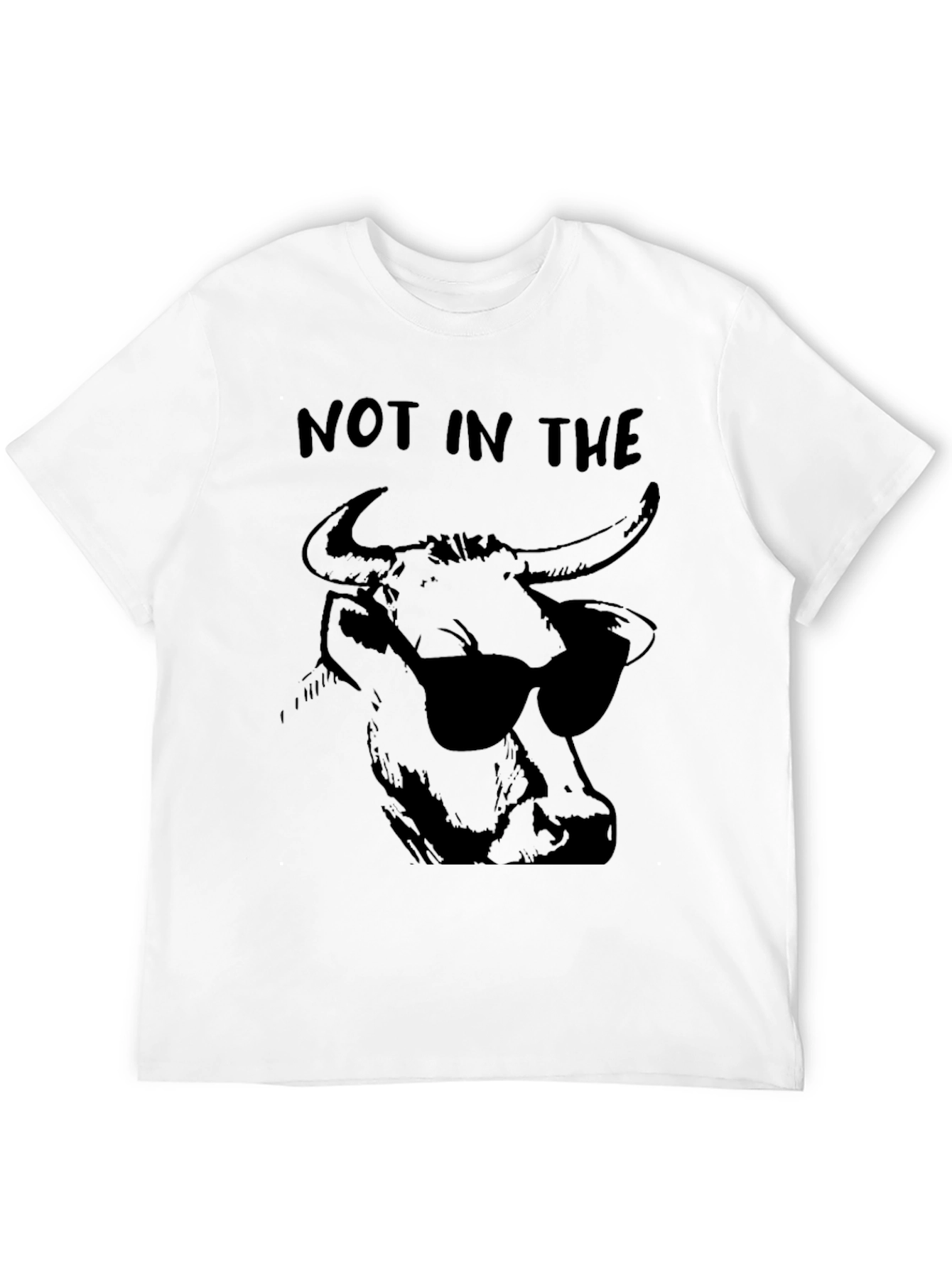 Black Cool Bull Graphic T-Shirt - Not in the Mood Tee view 12
