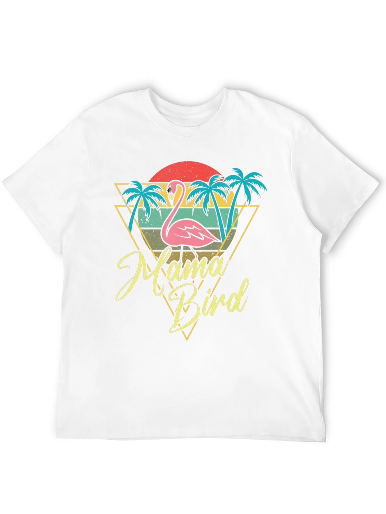 Black Mama Bird Flamingo Graphic Tee - Tropical Style view 12