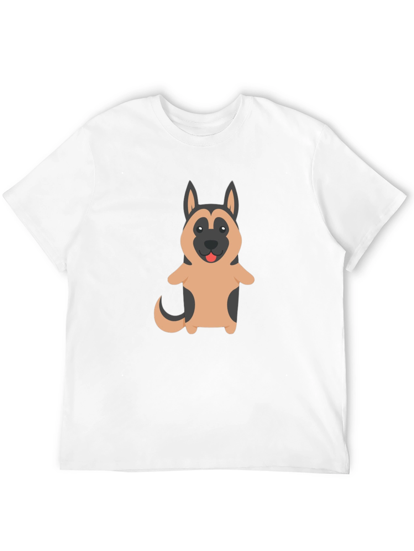 Black German Shepherd Dog Cartoon Graphic T-Shirt view 12