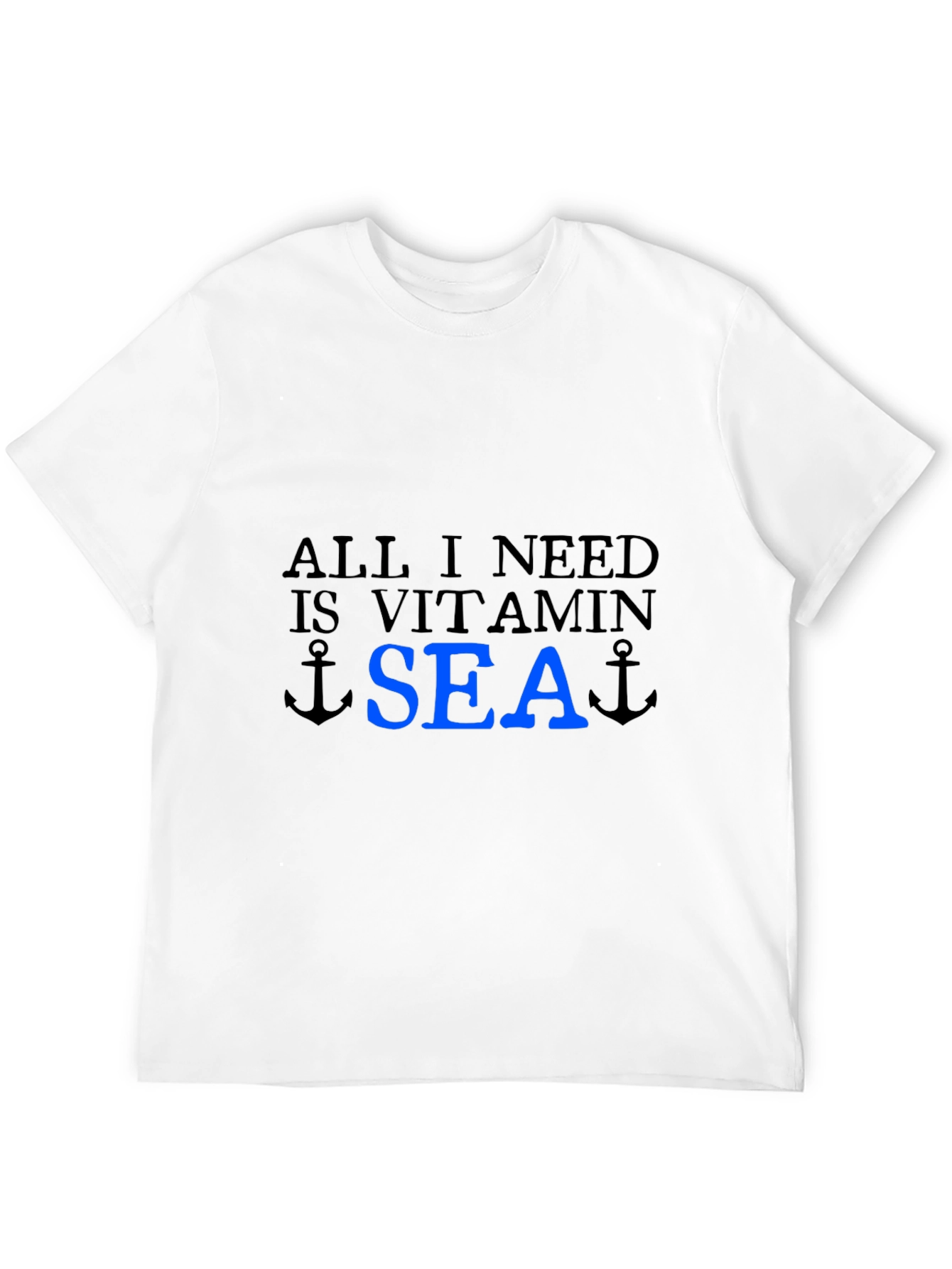 Black Vitamin Sea T-Shirt - Black Cotton Tee view 12