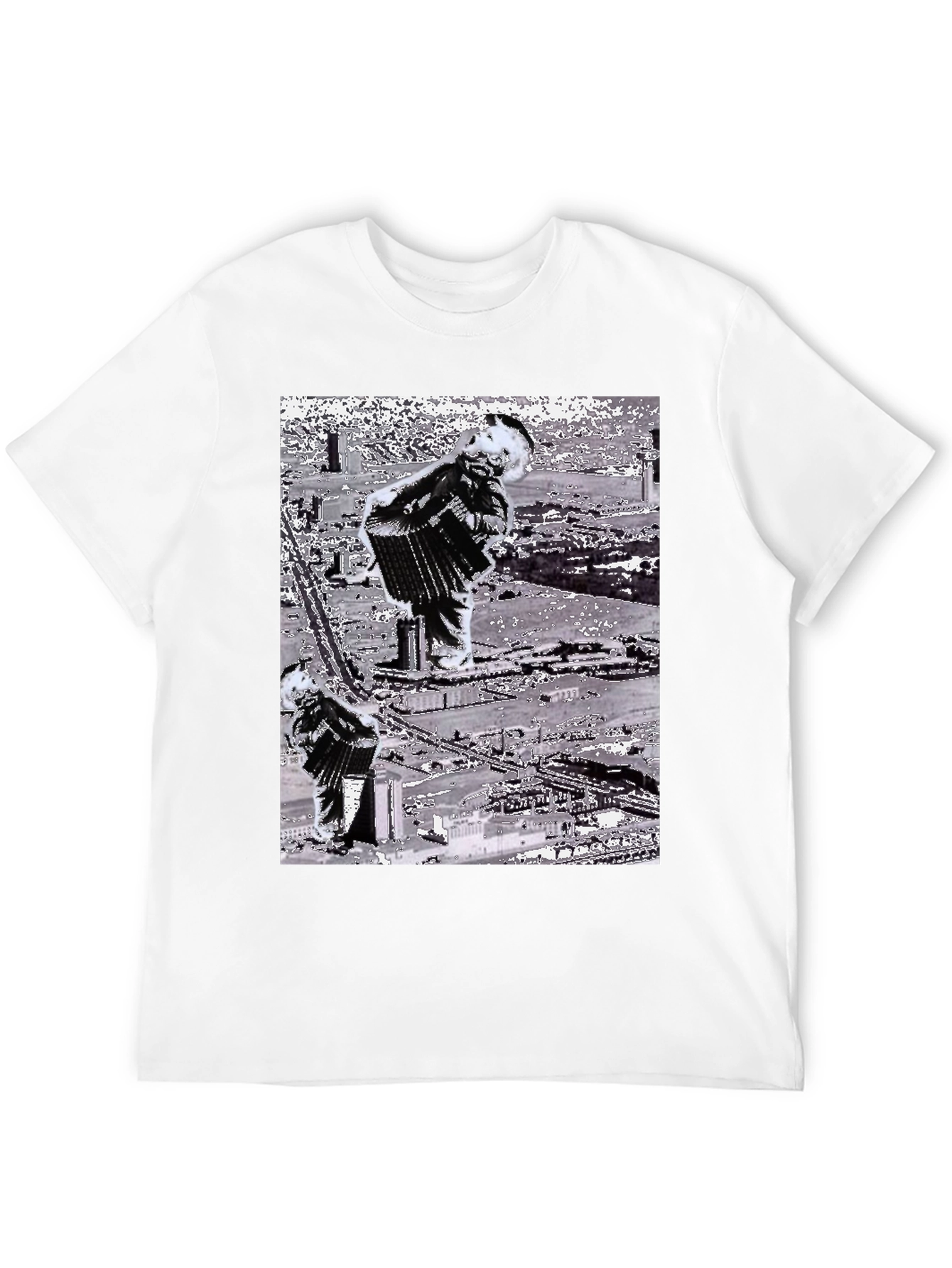 Black Accordion Player Graphic T-Shirt view 12