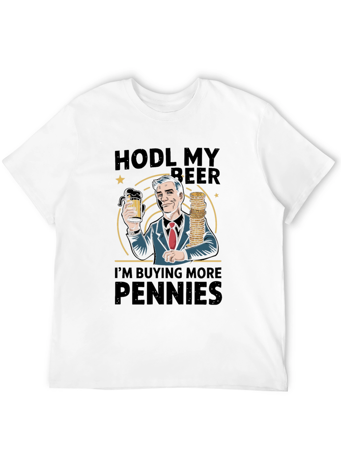 Black HODL My Beer Funny Crypto T-Shirt view 12