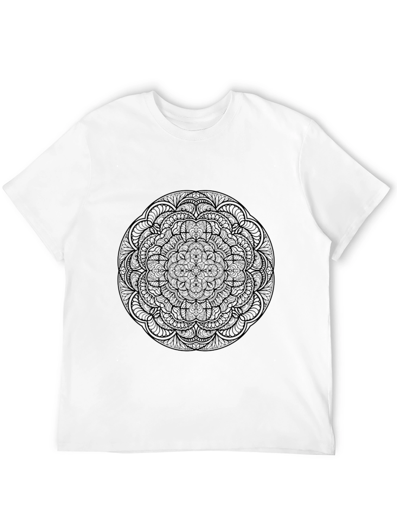 Black Black Mandala Graphic T-Shirt view 12