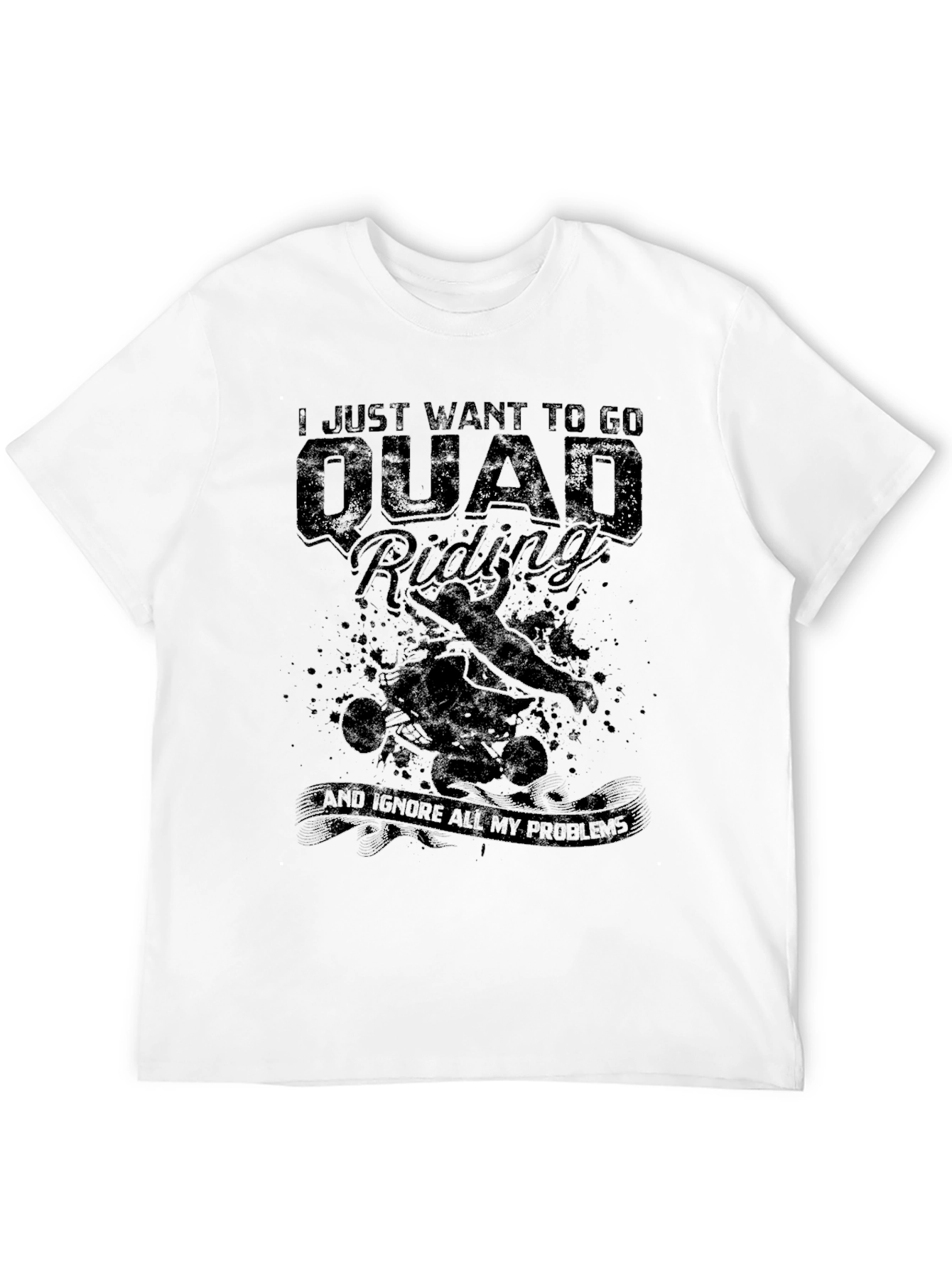 Black Quad Riding T-Shirt - Off-Road Adventure Tee view 12