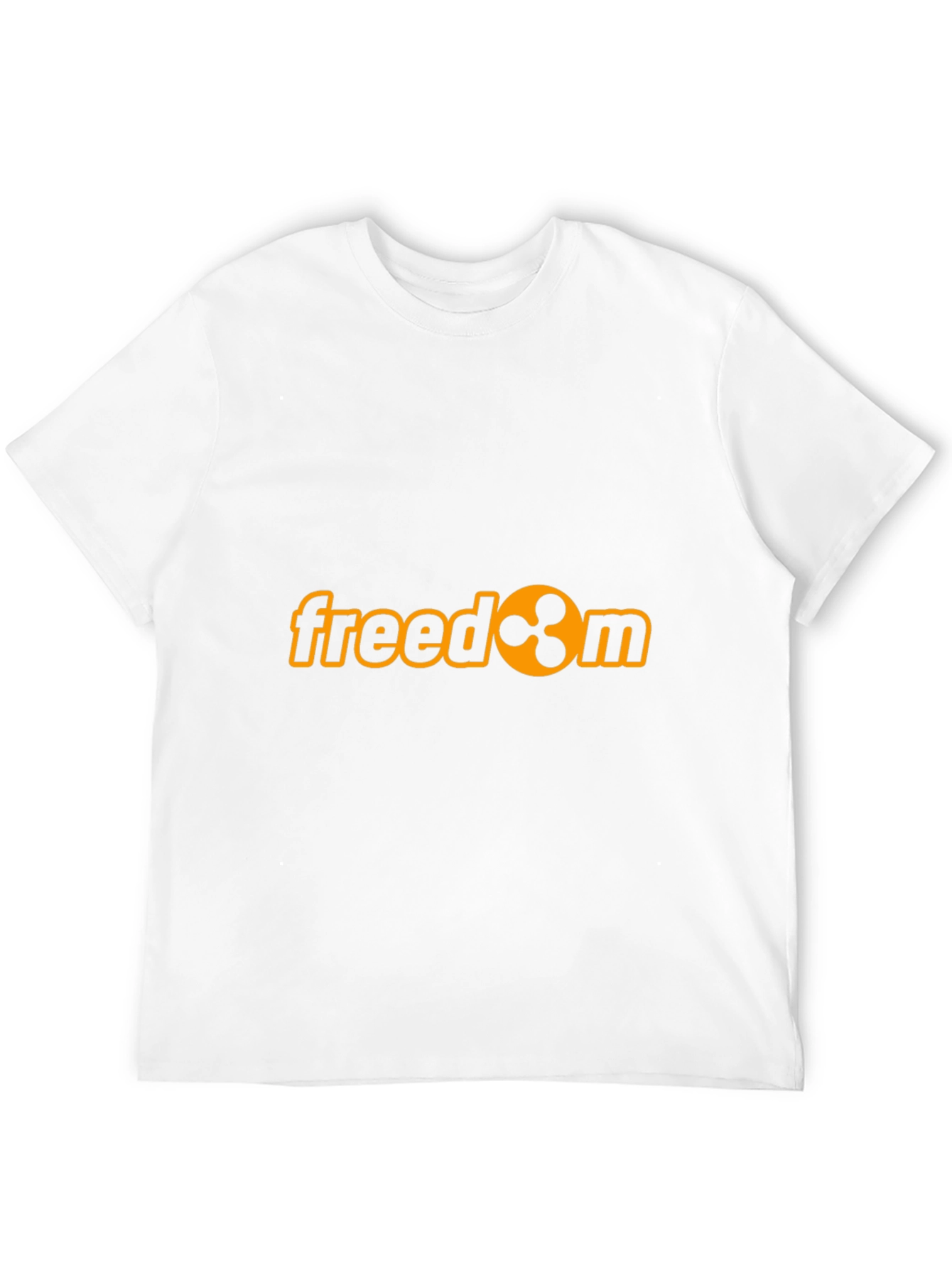 Black Freedom Ripple Cryptocurrency Graphic T-Shirt view 12