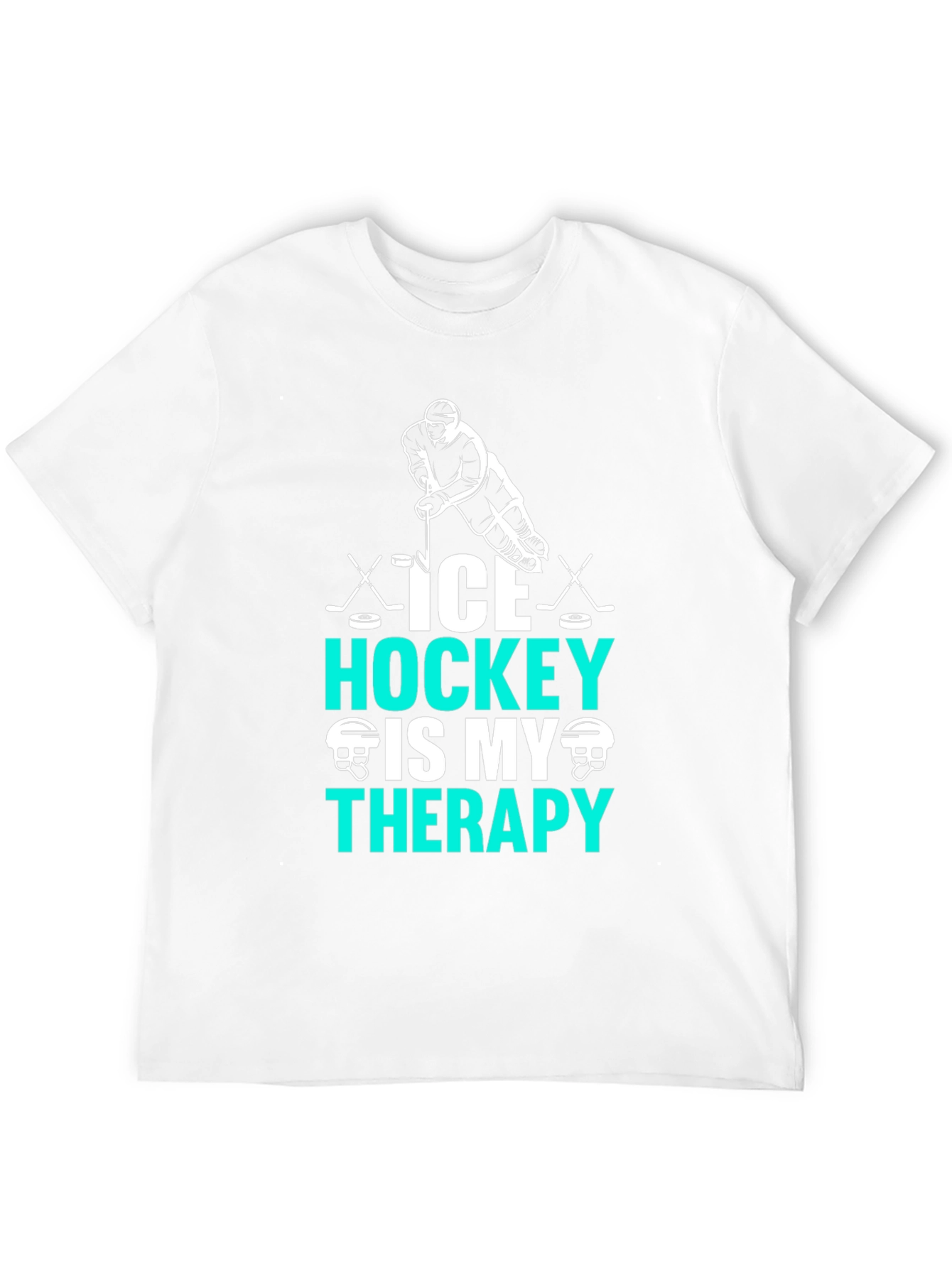 Black Ice Hockey Therapy Graphic T-Shirt for Hockey Lovers view 12