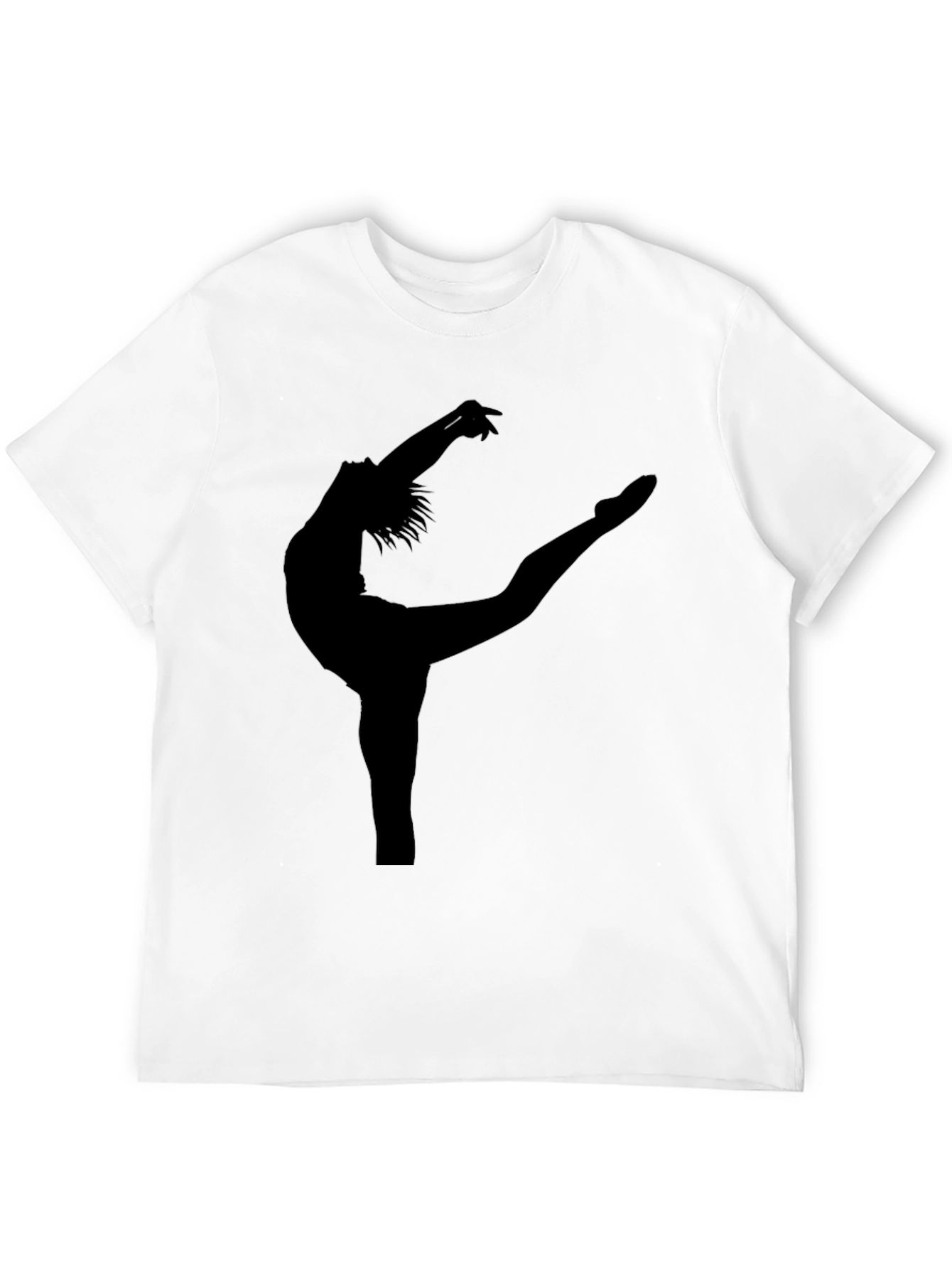 Black Ballet Dancer Silhouette Black T-Shirt view 12