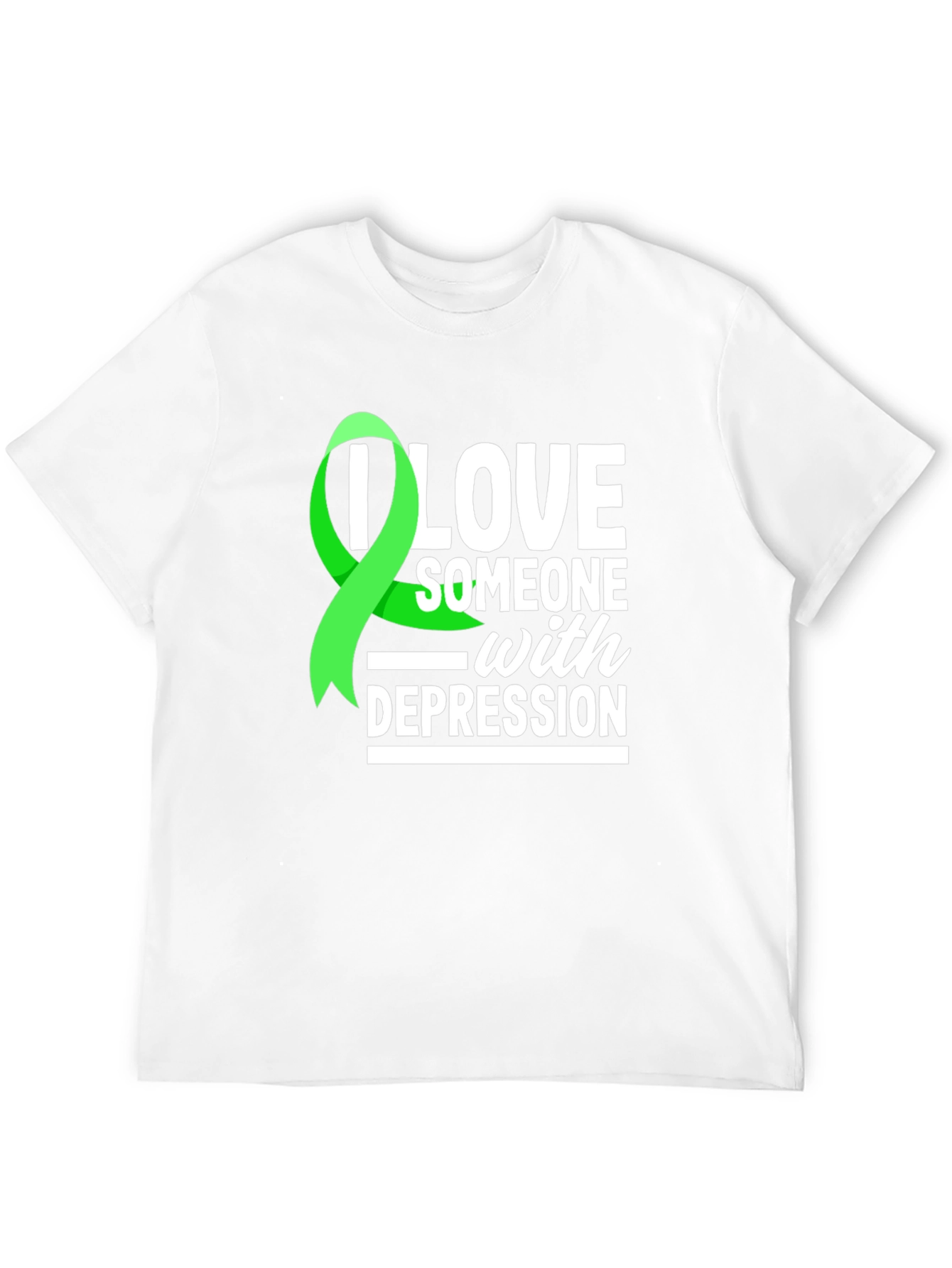 Black I Love Someone With Depression Awareness T-Shirt view 12
