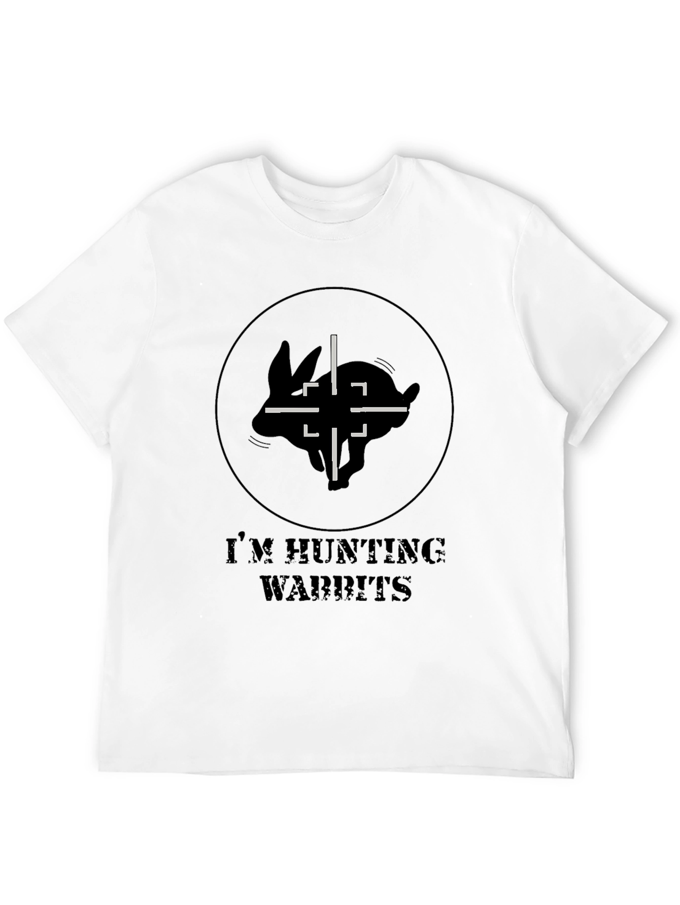 Black I'm Hunting Wabbits T-Shirt view 12