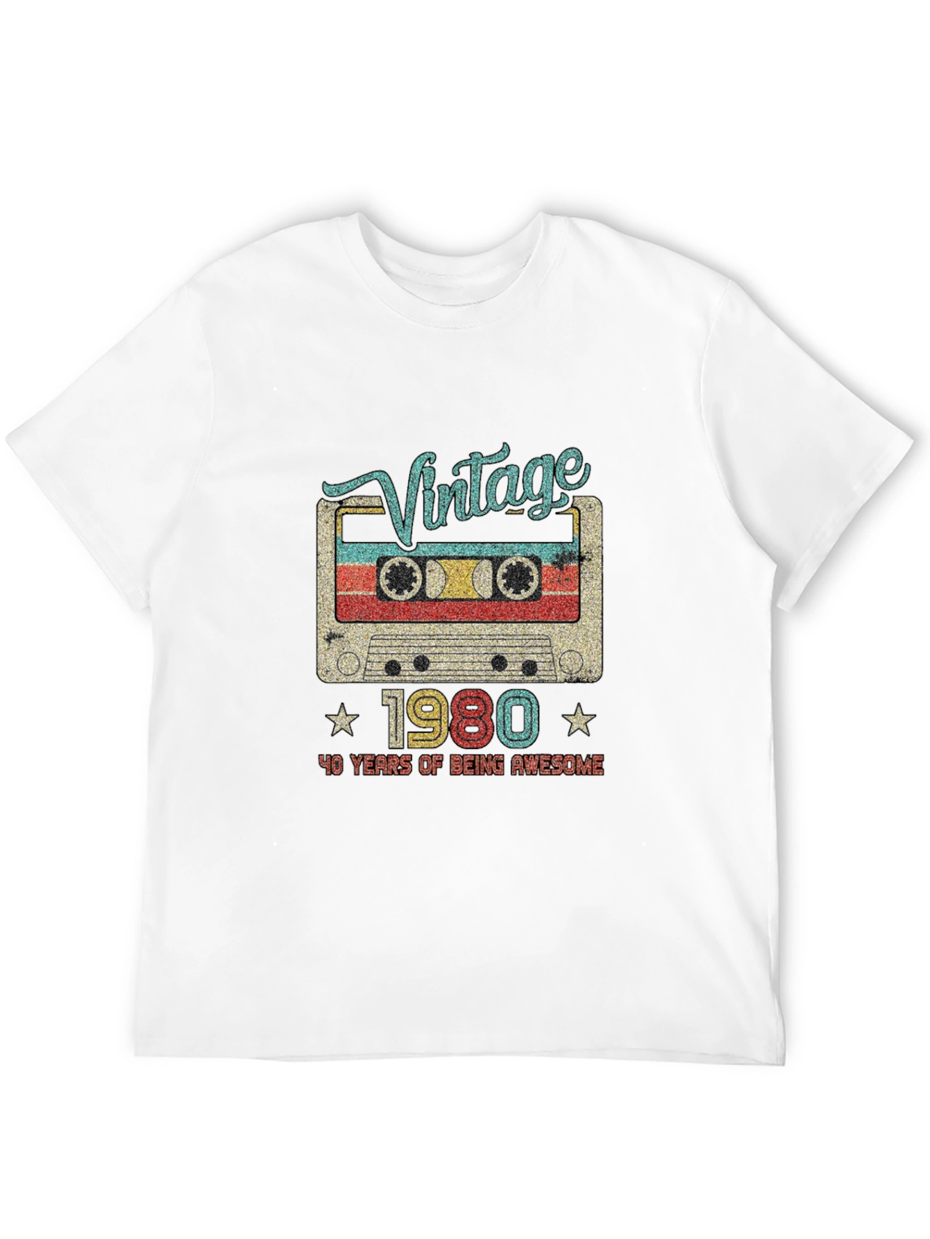 Black Vintage 1980 Cassette Tape T-Shirt view 12