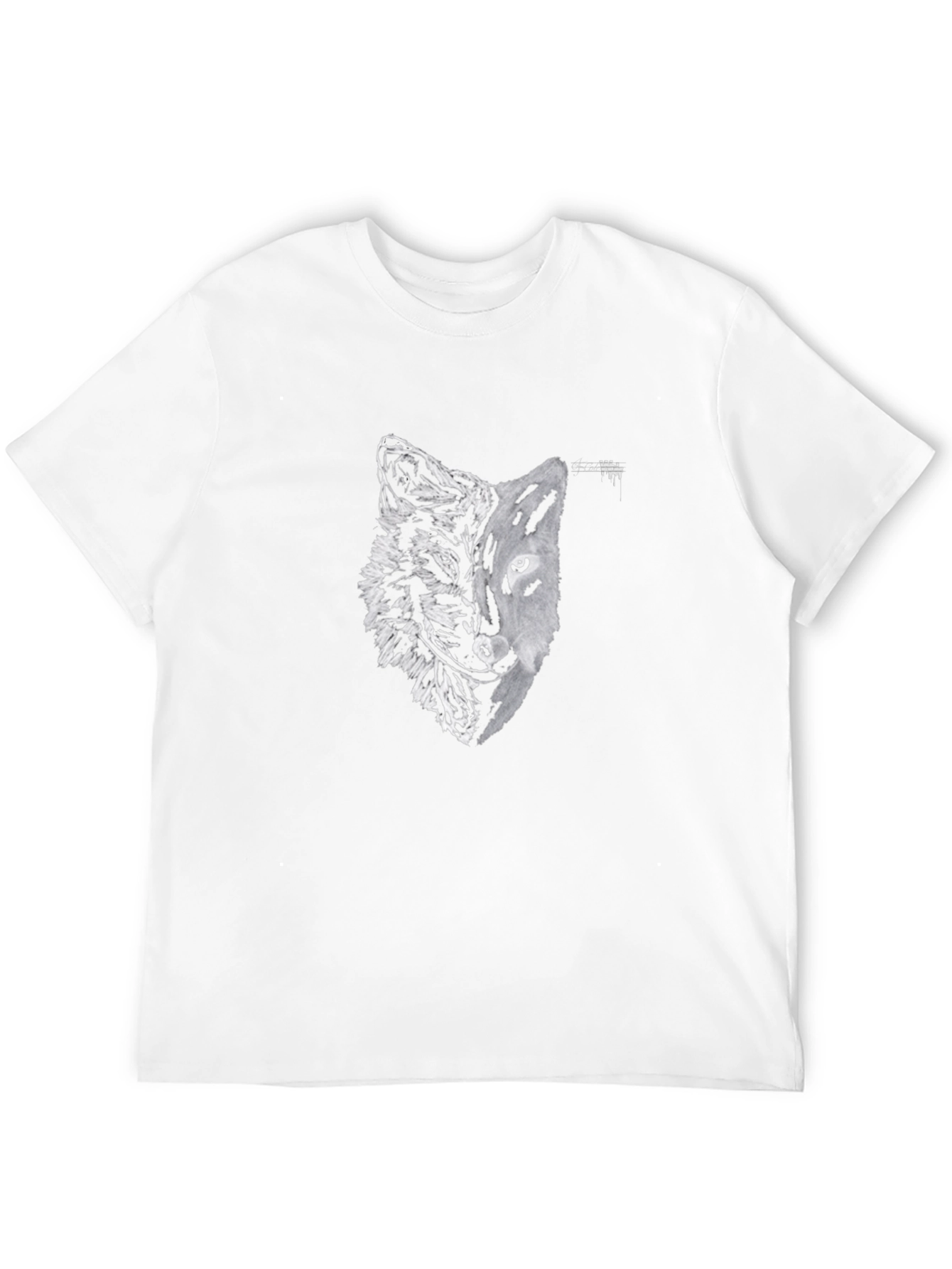 Black Wolf & Tiger Graphic Tee - Stylish Black T-Shirt view 12