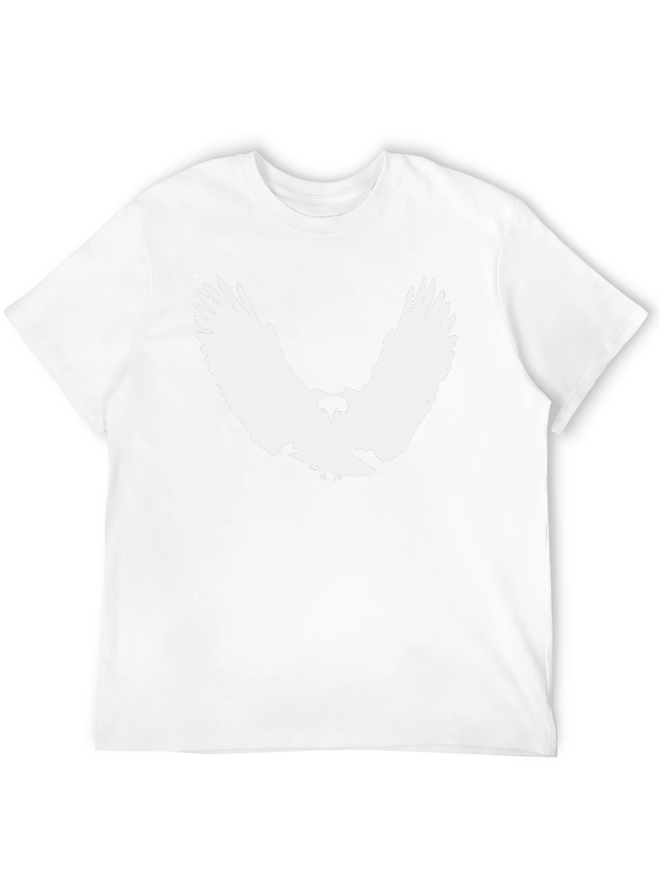 Black Black T-Shirt with White Eagle Graphic view 12