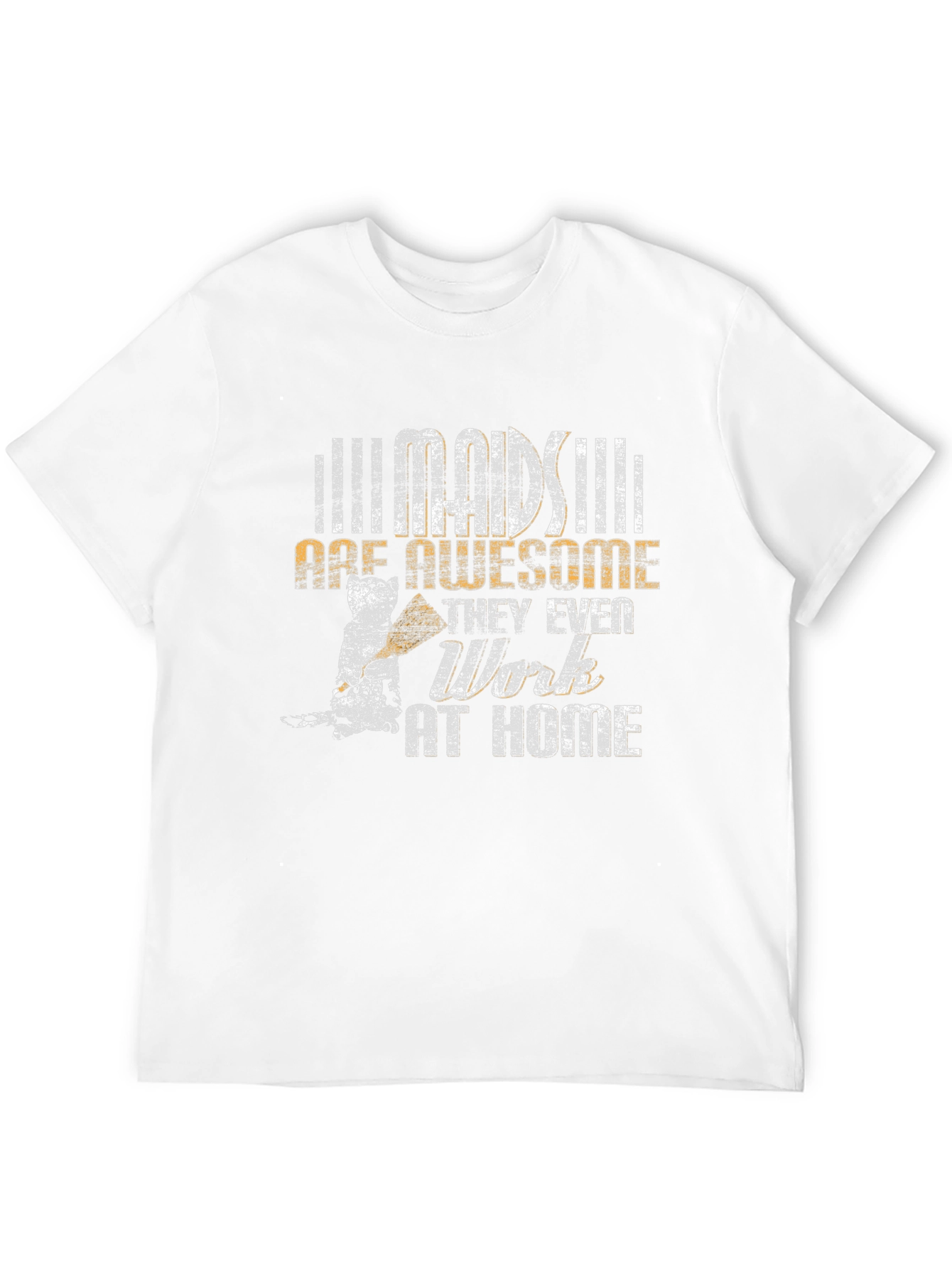 Black Awesome Work From Home Maid T-Shirt view 12