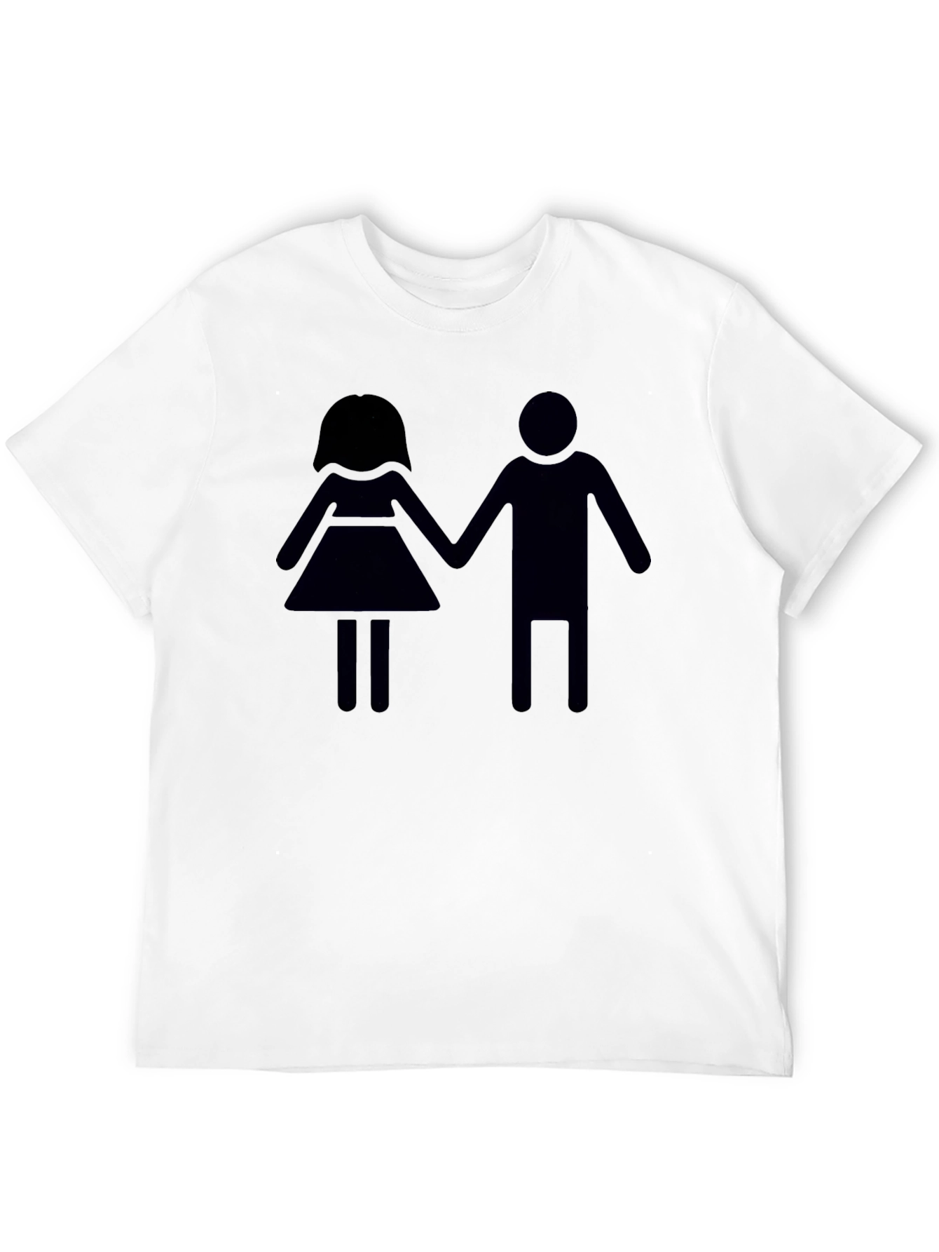Black Stick Figure Couple Black T-Shirt view 12