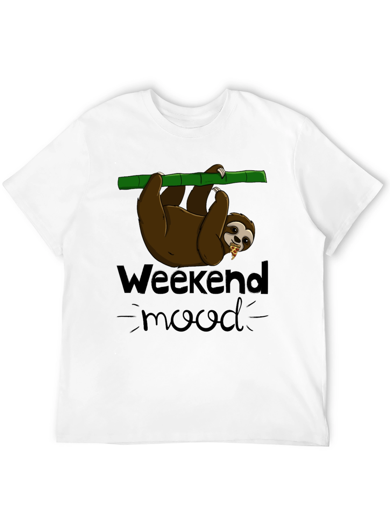 Black Weekend Mood Sloth Graphic T-Shirt view 12