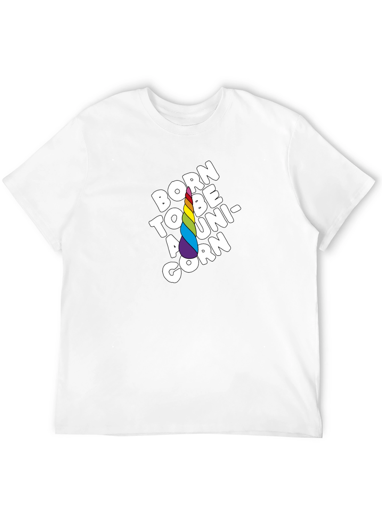 Black Born to Be a Unicorn Black T-Shirt view 12