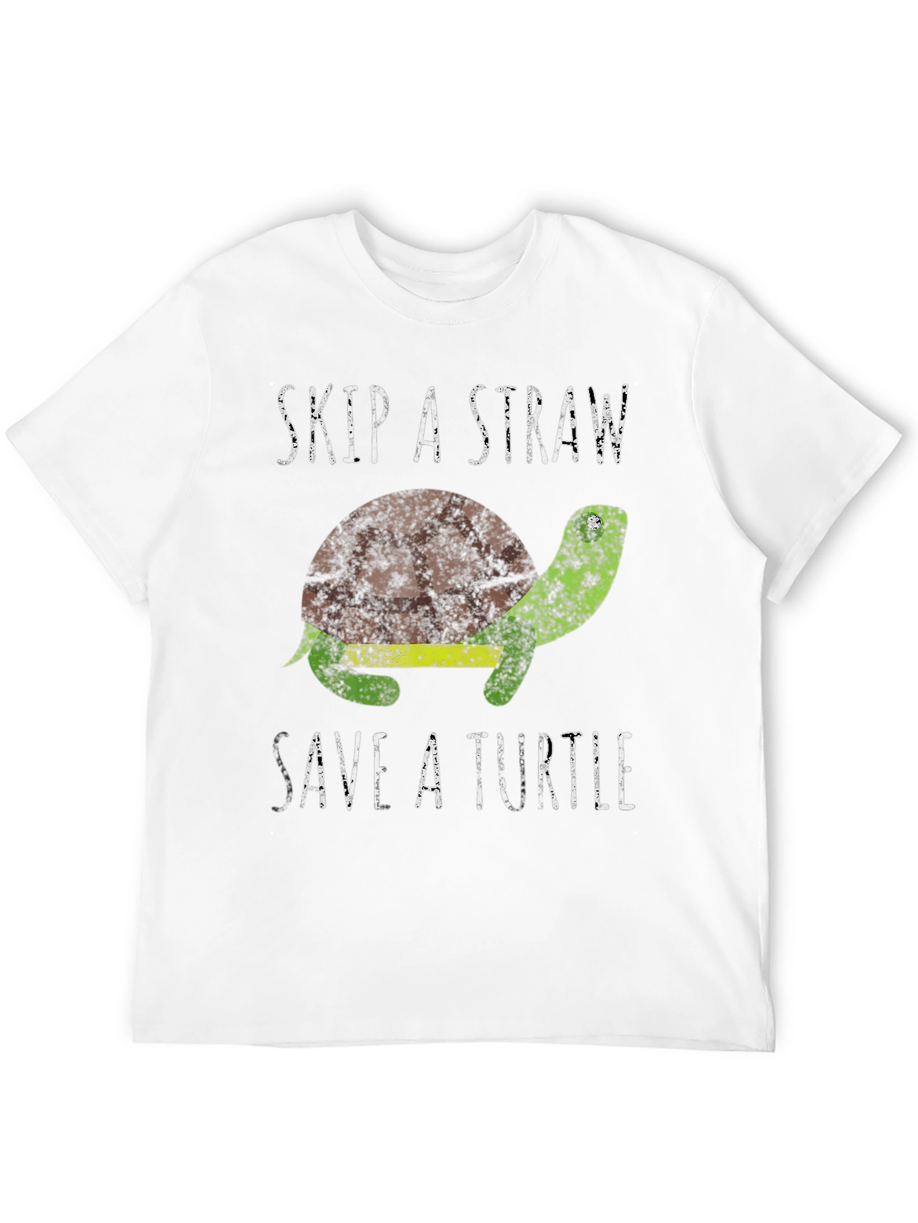 Black Skip A Straw Save A Turtle Graphic T-Shirt view 12