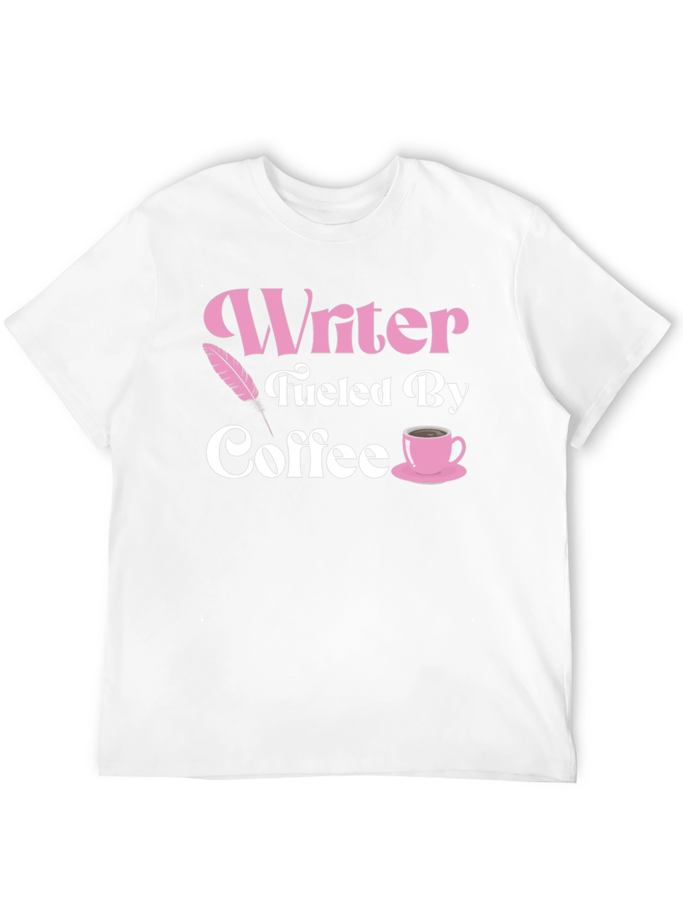 Black Writer Fueled By Coffee Black T-Shirt view 12