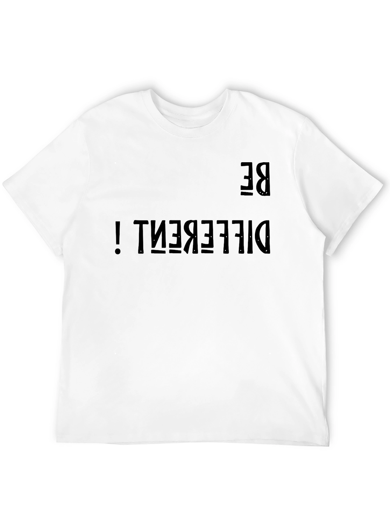 Black Be Different Graphic Tee - Black Cotton Casual Shirt view 12