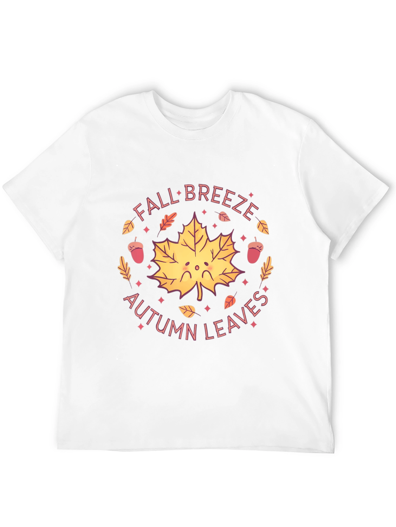 Black Fall Breeze Autumn Leaves Graphic T-Shirt view 12