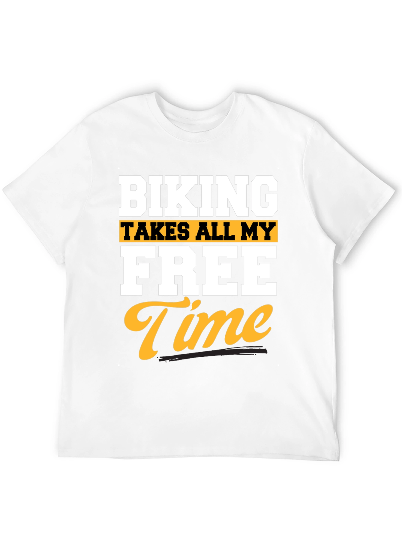 Black Biking Takes All My Free Time Black T-Shirt view 12