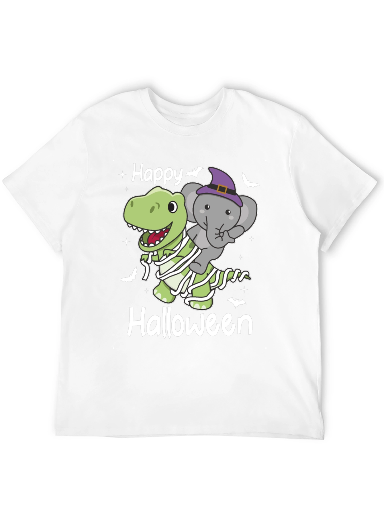 Happy Halloween Dinosaur & Elephant T-Shirt - 12