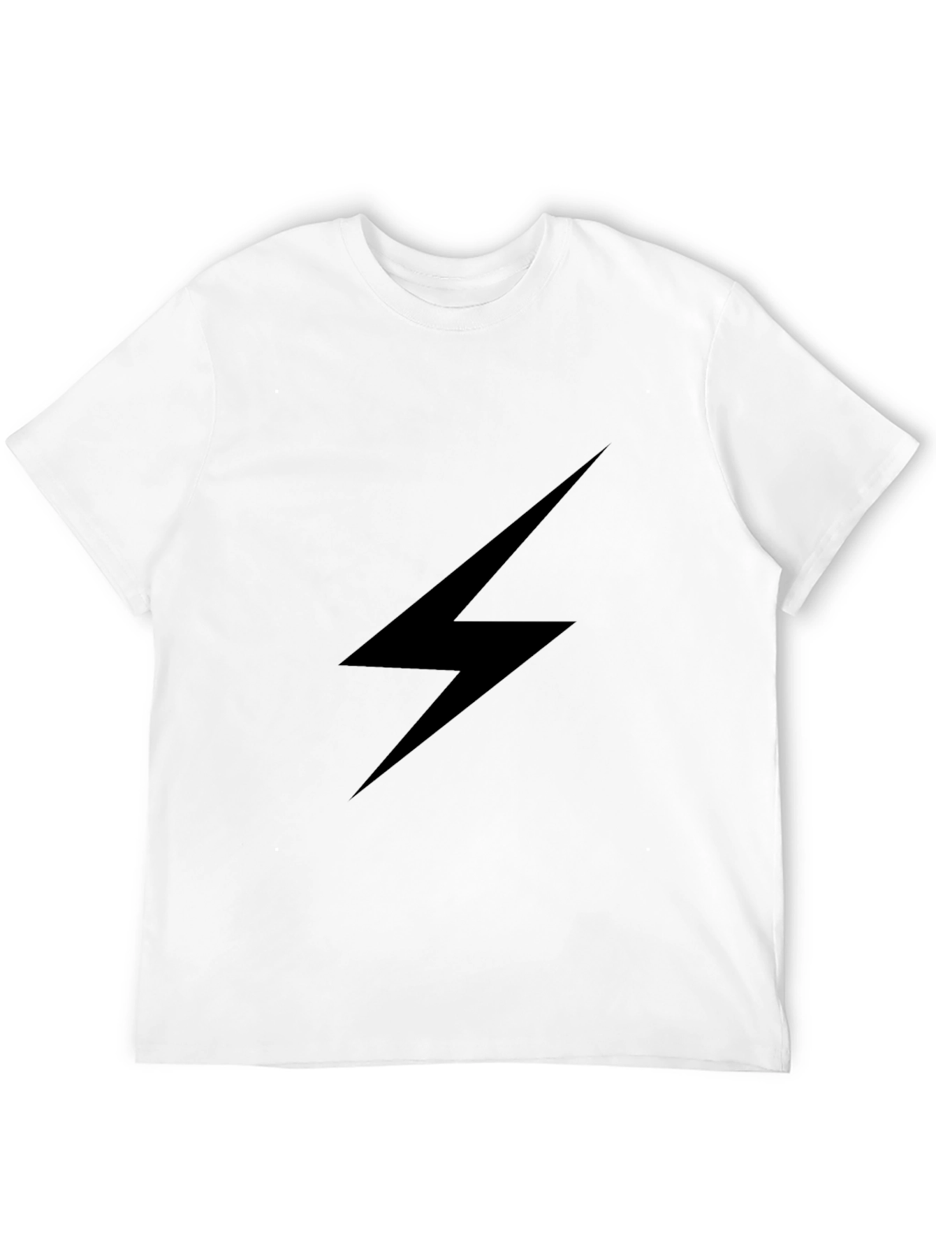 Black Black Lightning Bolt Graphic Tee - Stylish Casual Wear view 12