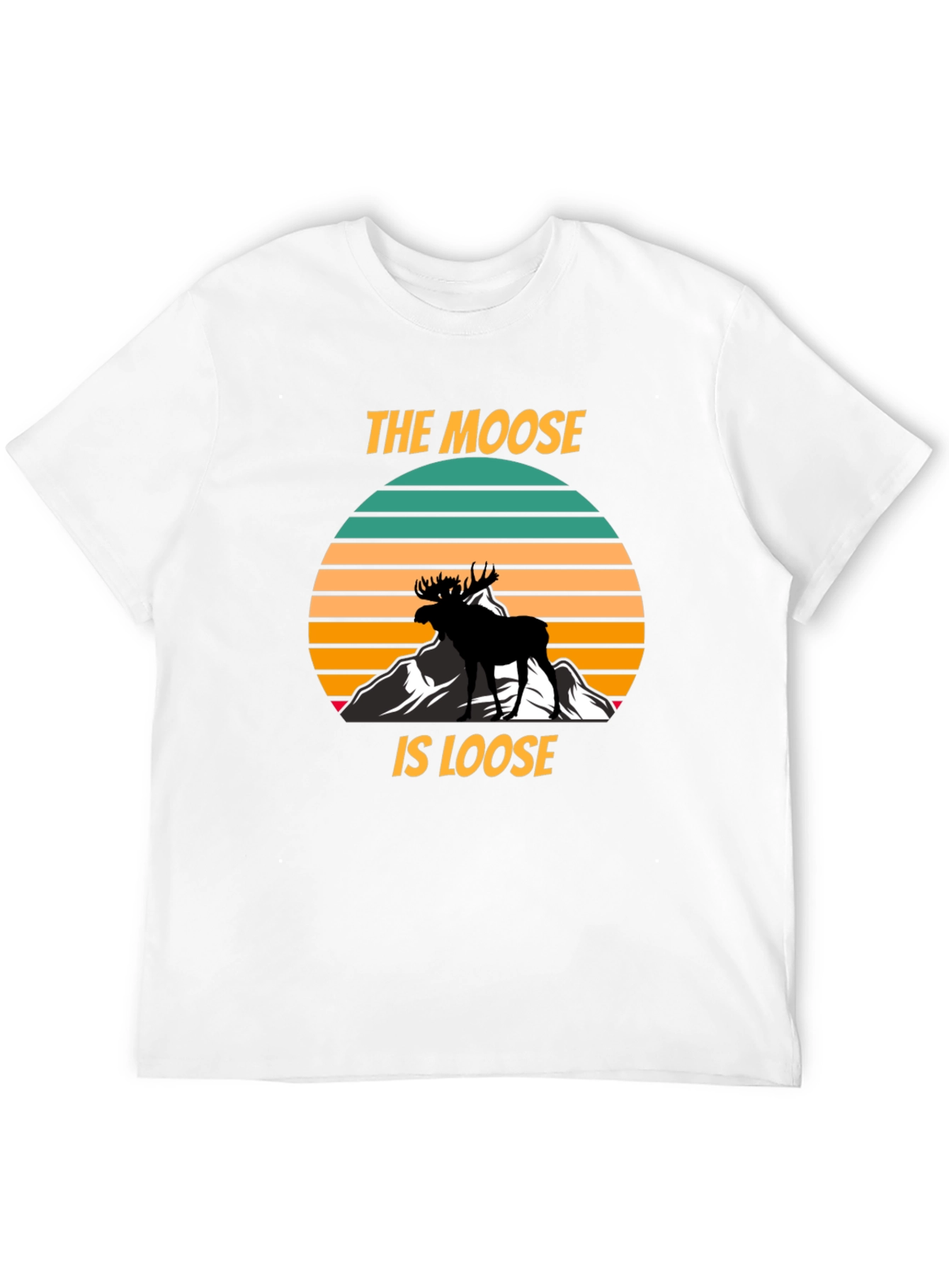 Black The Moose Is Loose Black Graphic T-Shirt view 12