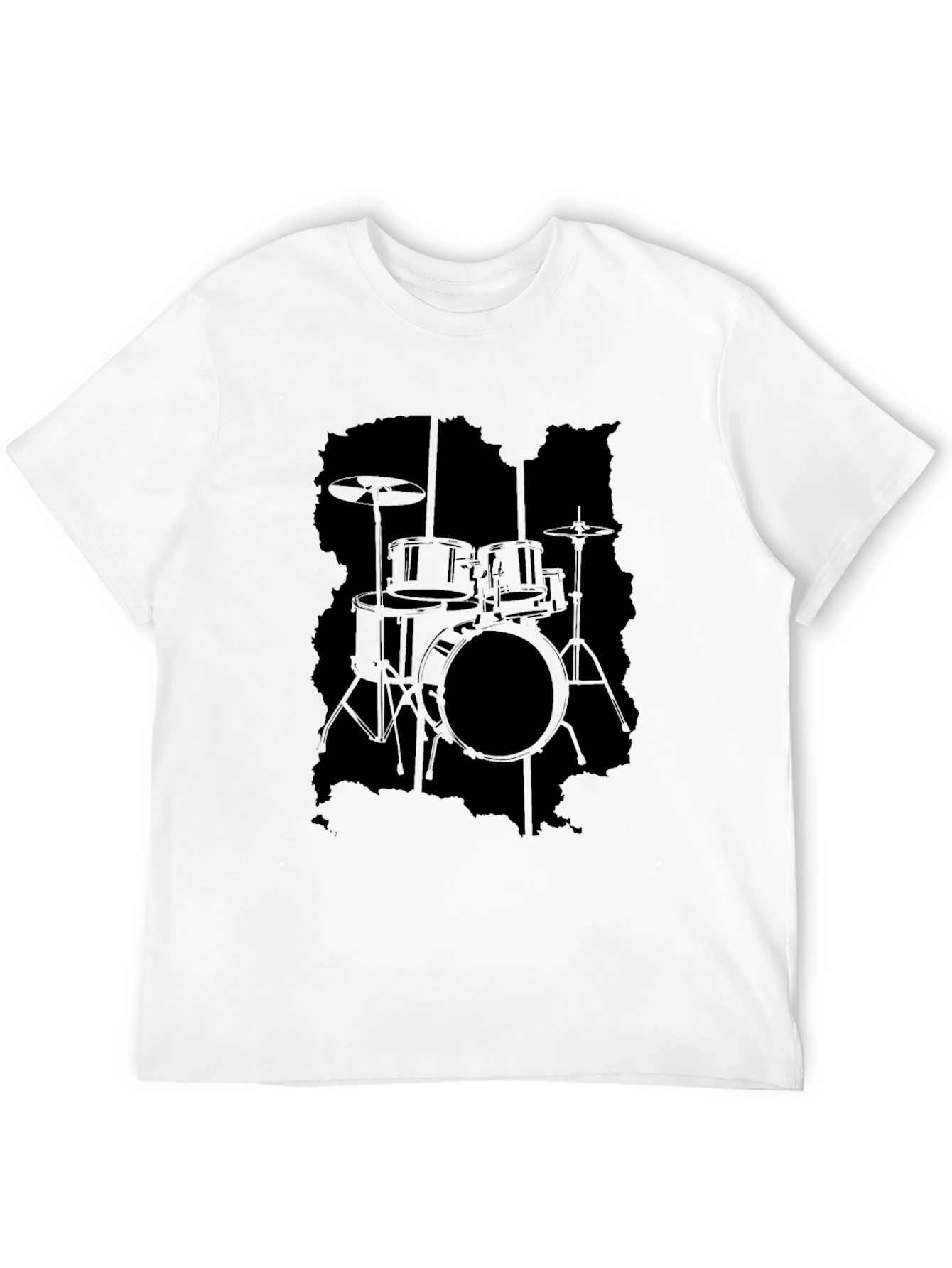 Black Black Drum Set Graphic T-Shirt view 12