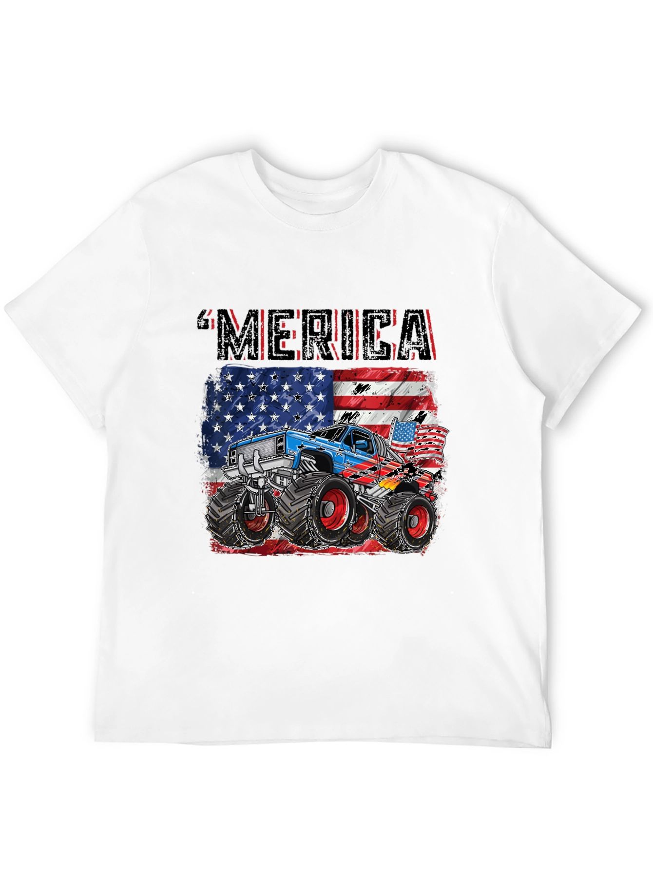Black American Pride Monster Truck Graphic Tee view 12