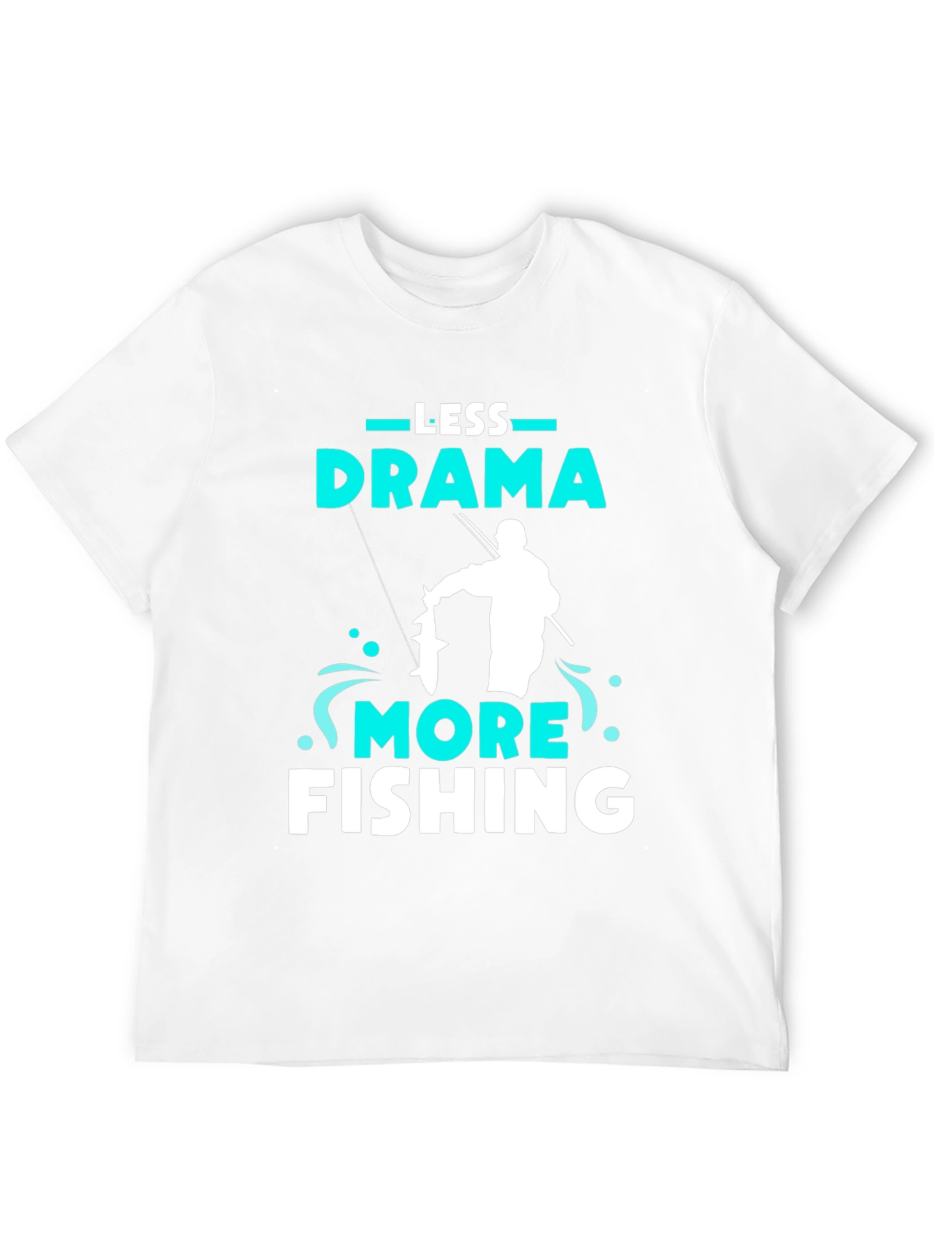 Black Less Drama More Fishing Graphic Tee view 12