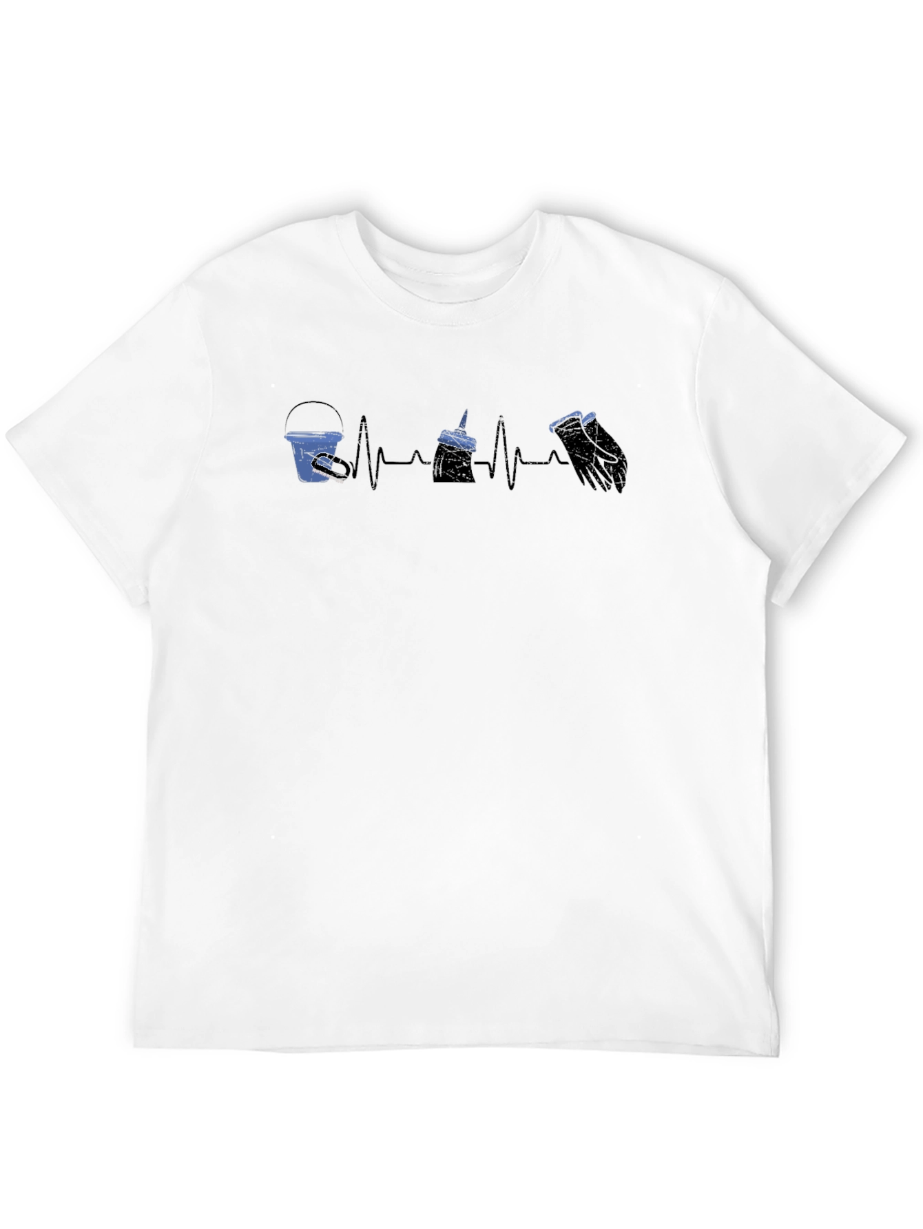 Black Painter Heartbeat T-Shirt - Black Graphic Tee view 12