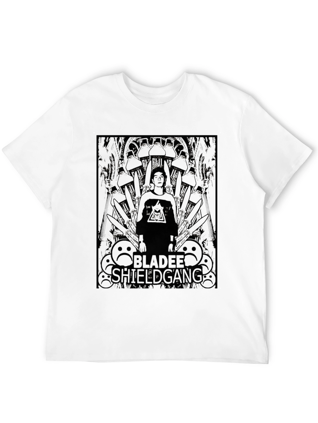 Black Bladee Shield Gang Graphic T-Shirt view 12