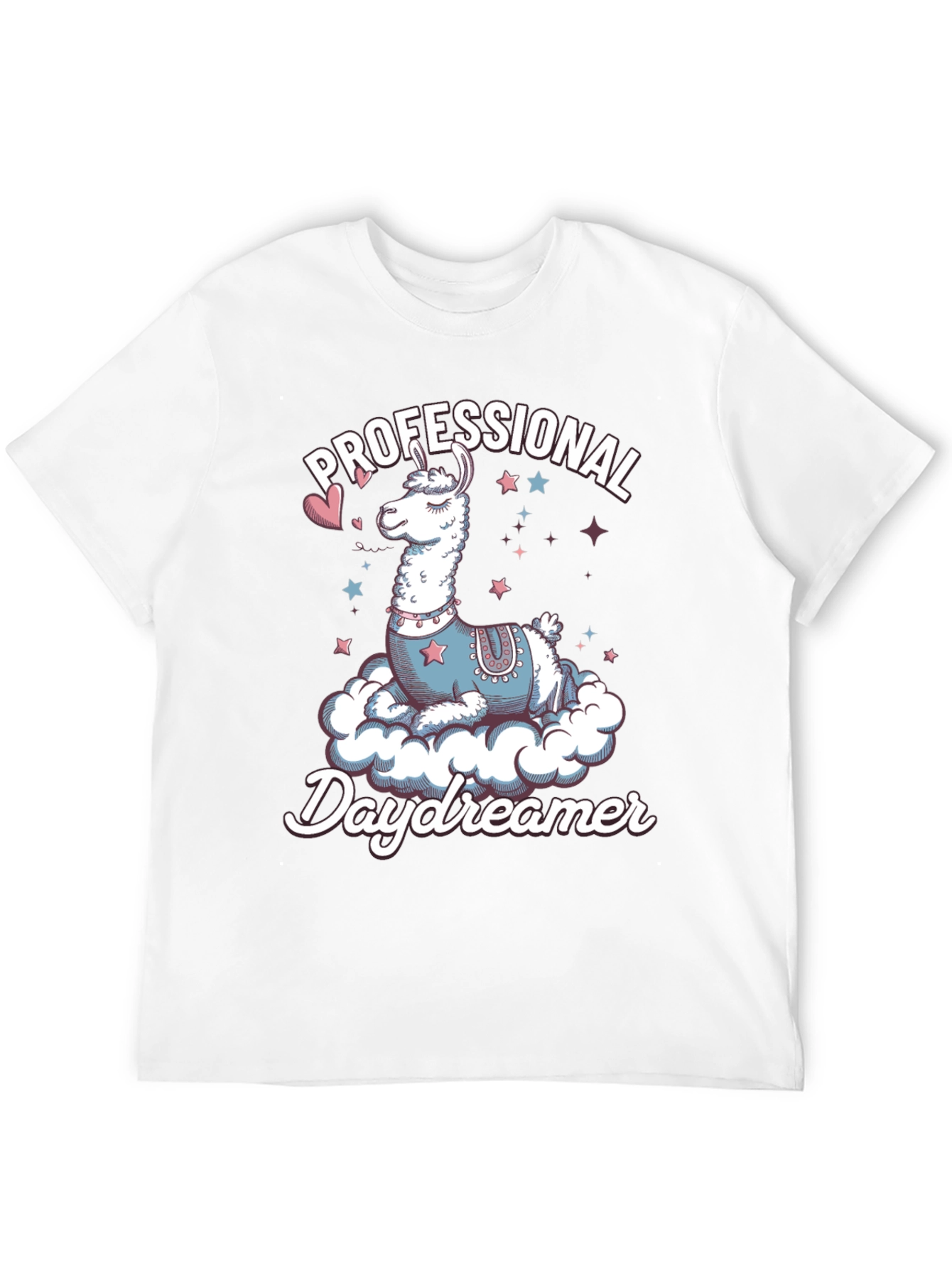 Black Professional Daydreamer Llama Graphic Tee view 12