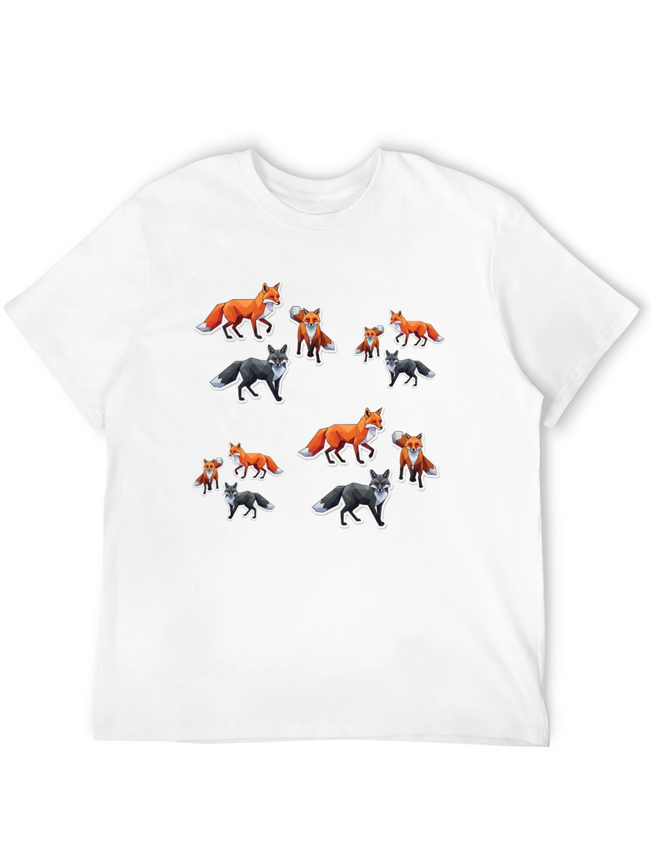 Black Fox Graphic Black T-Shirt, Unique Design view 12