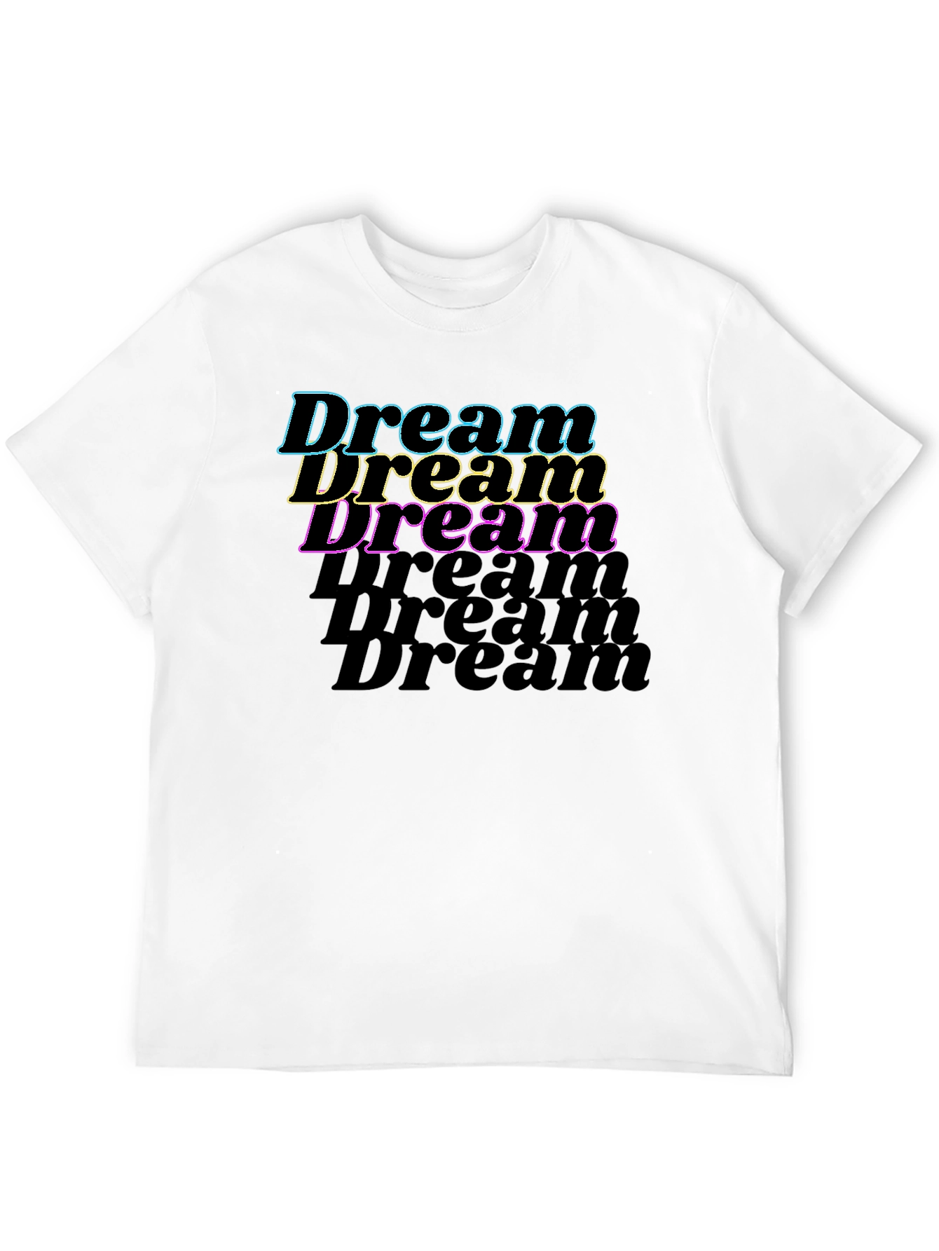 Black Dream Text Graphic Black T-Shirt view 12