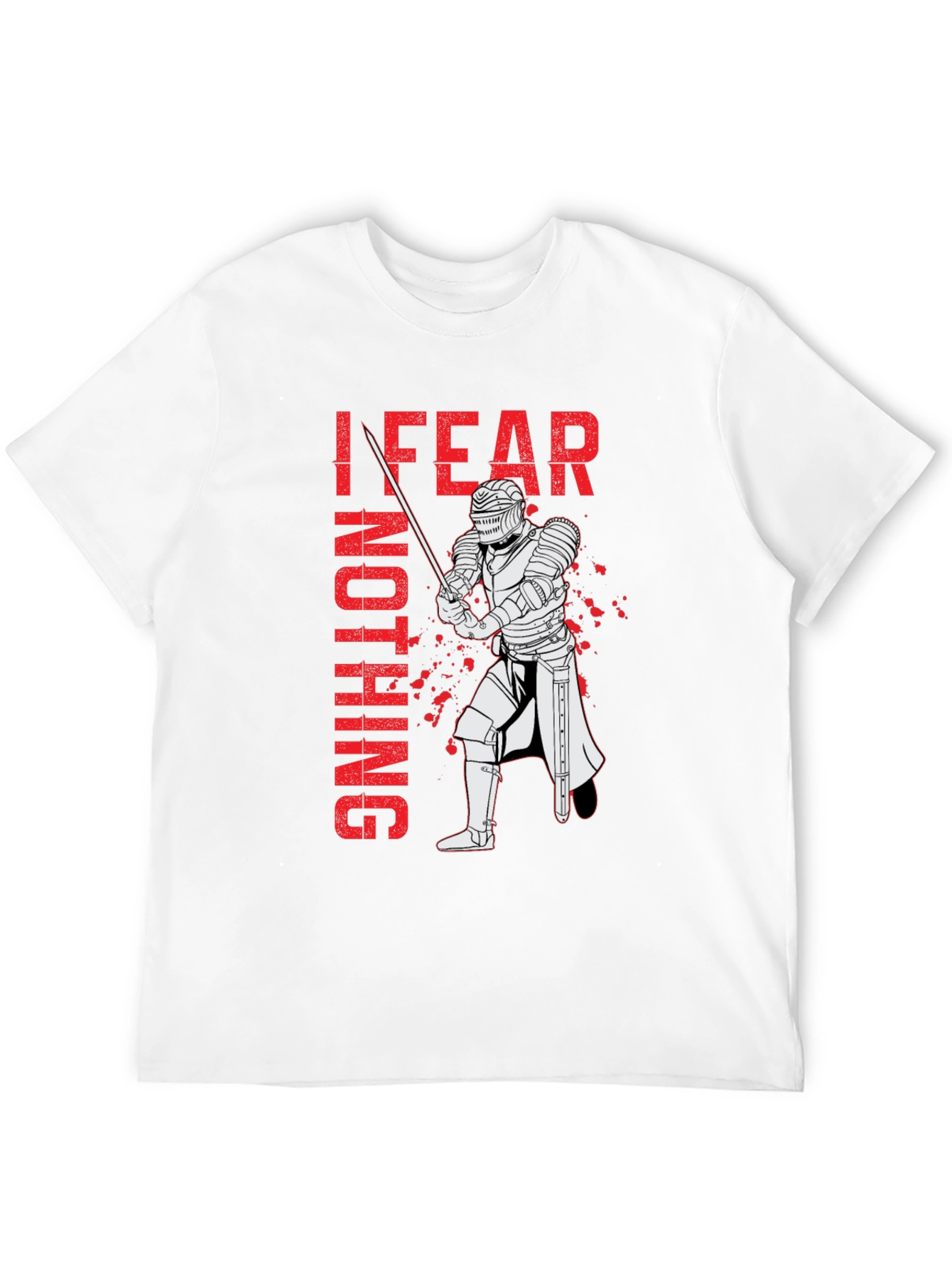 Black I Fear Nothing Graphic Tee - Knight Design view 12