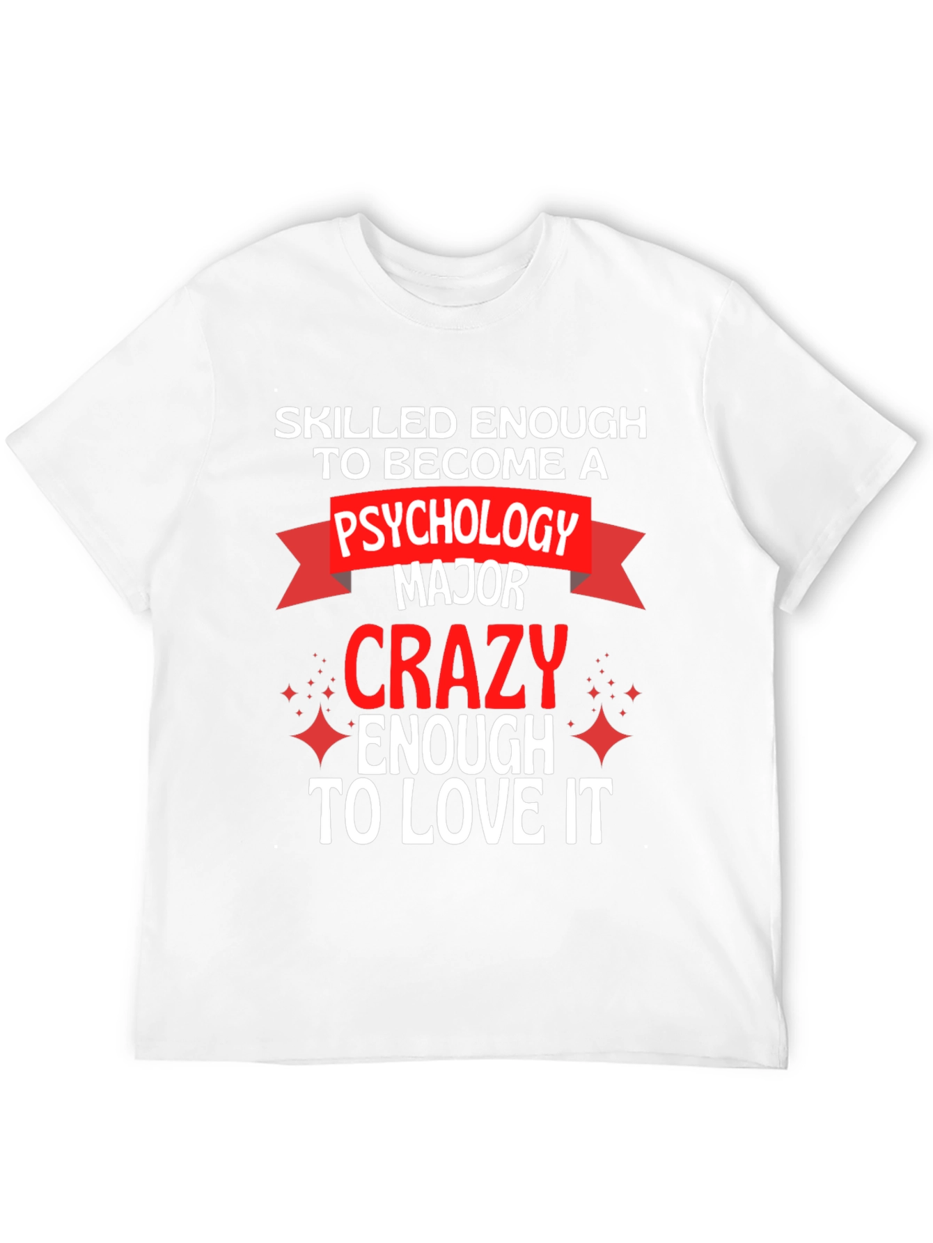 Black Psychology Major T-Shirt - Skilled & Crazy Enough view 12
