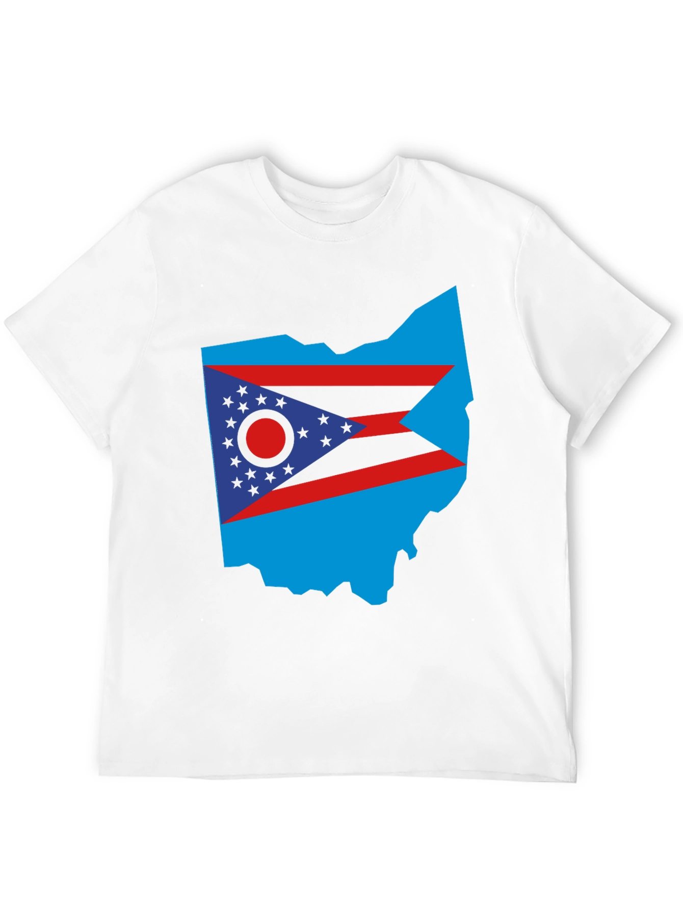 Black Ohio State Flag T-Shirt - Bold Patriotic Style view 12