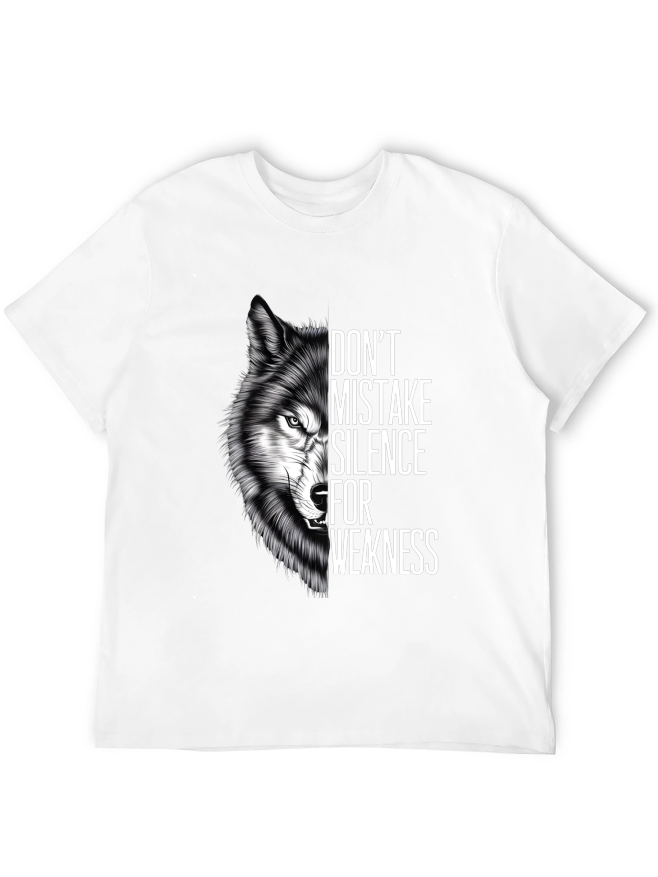 Black Wolf Silence Graphic Tee - Don't Mistake Silence For Weakness T-Shirt view 12