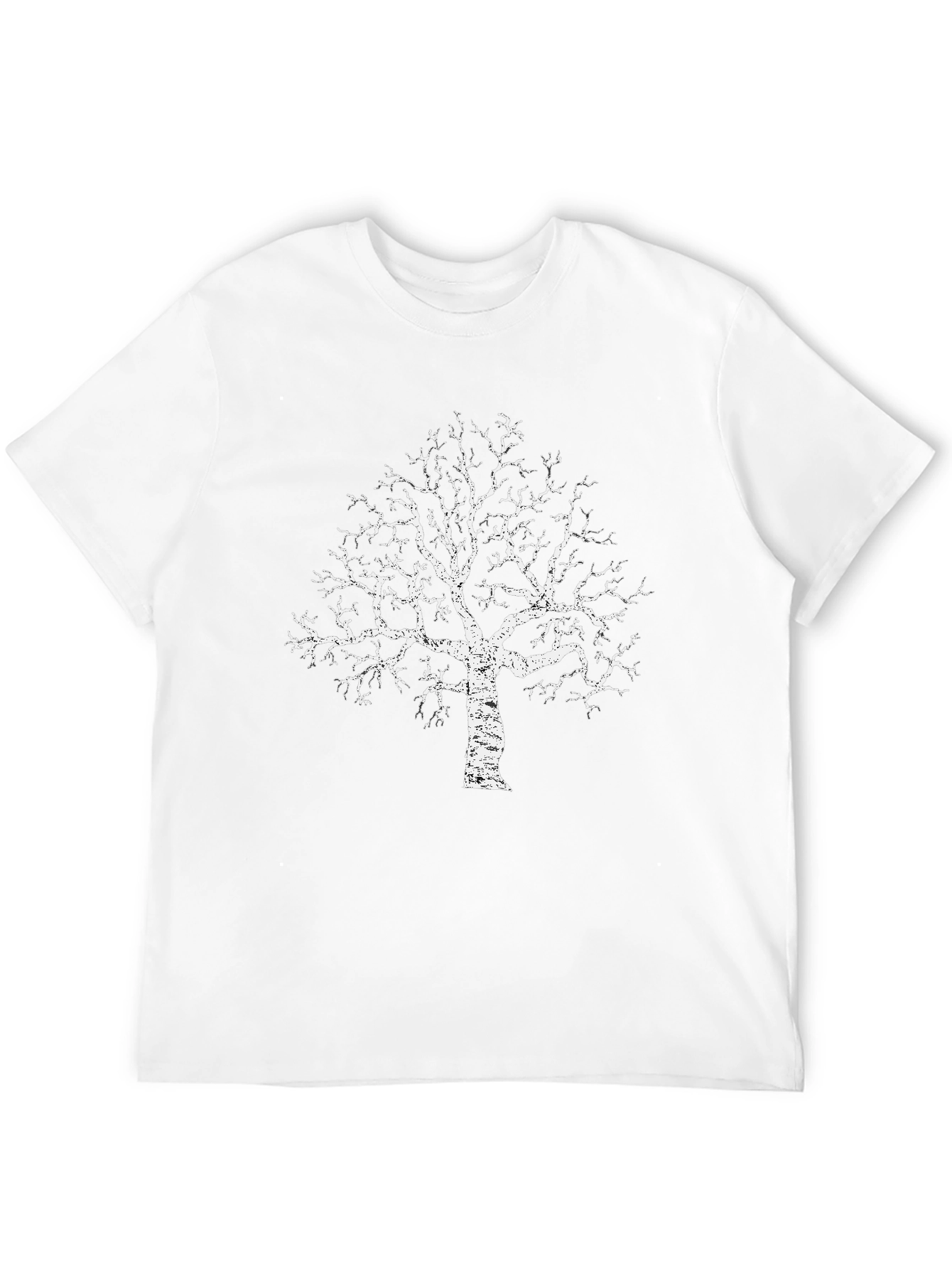 Black Men's Black Tree Graphic T-Shirt view 12