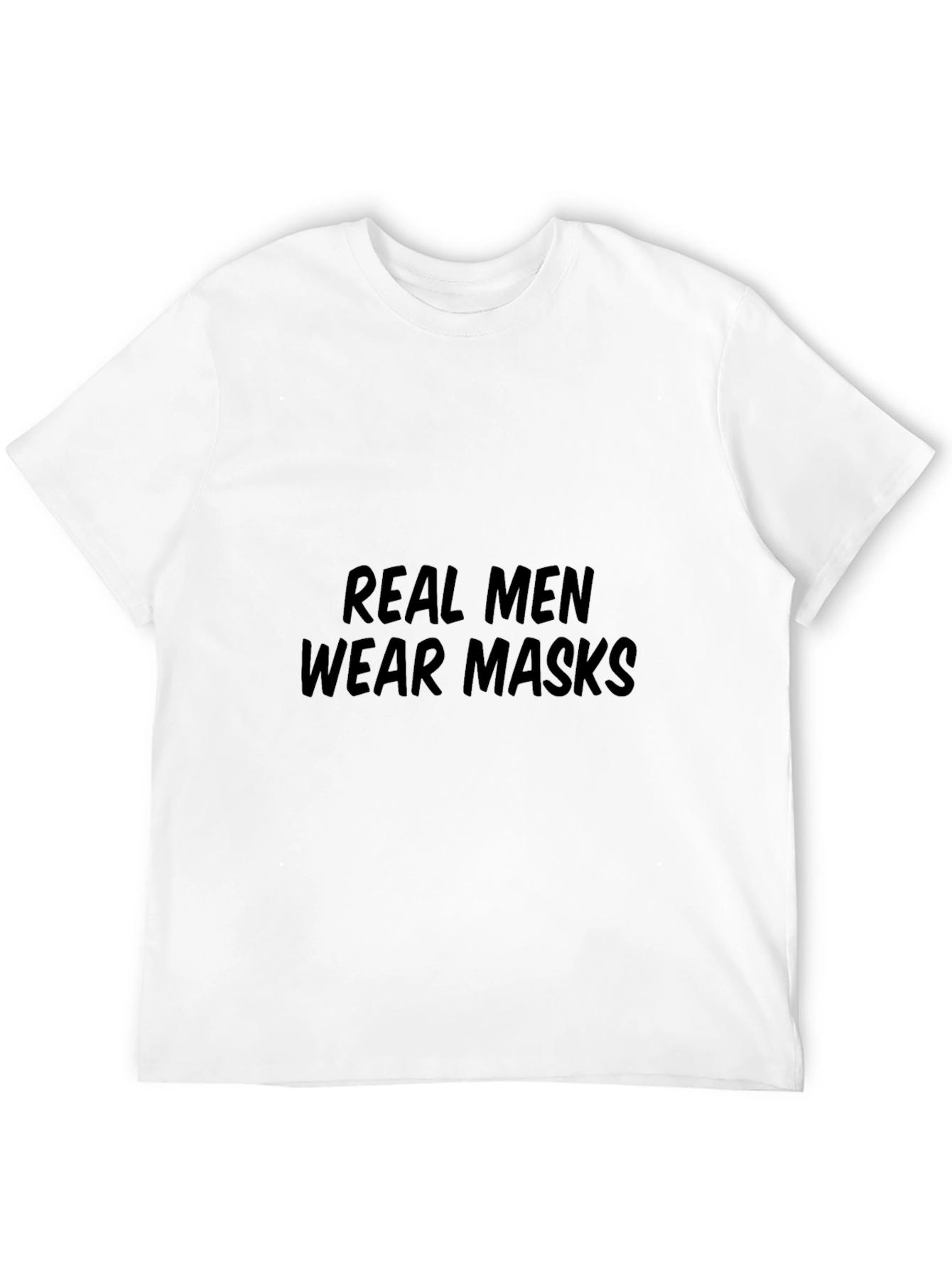 Black Real Men Wear Masks T-Shirt view 12