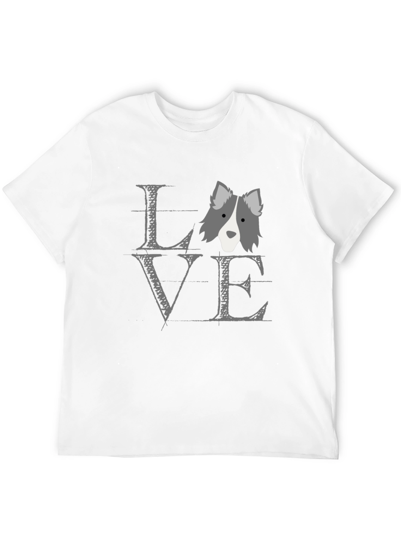 Black Dog Love T-Shirt - Unisex Black Cotton Tee view 12
